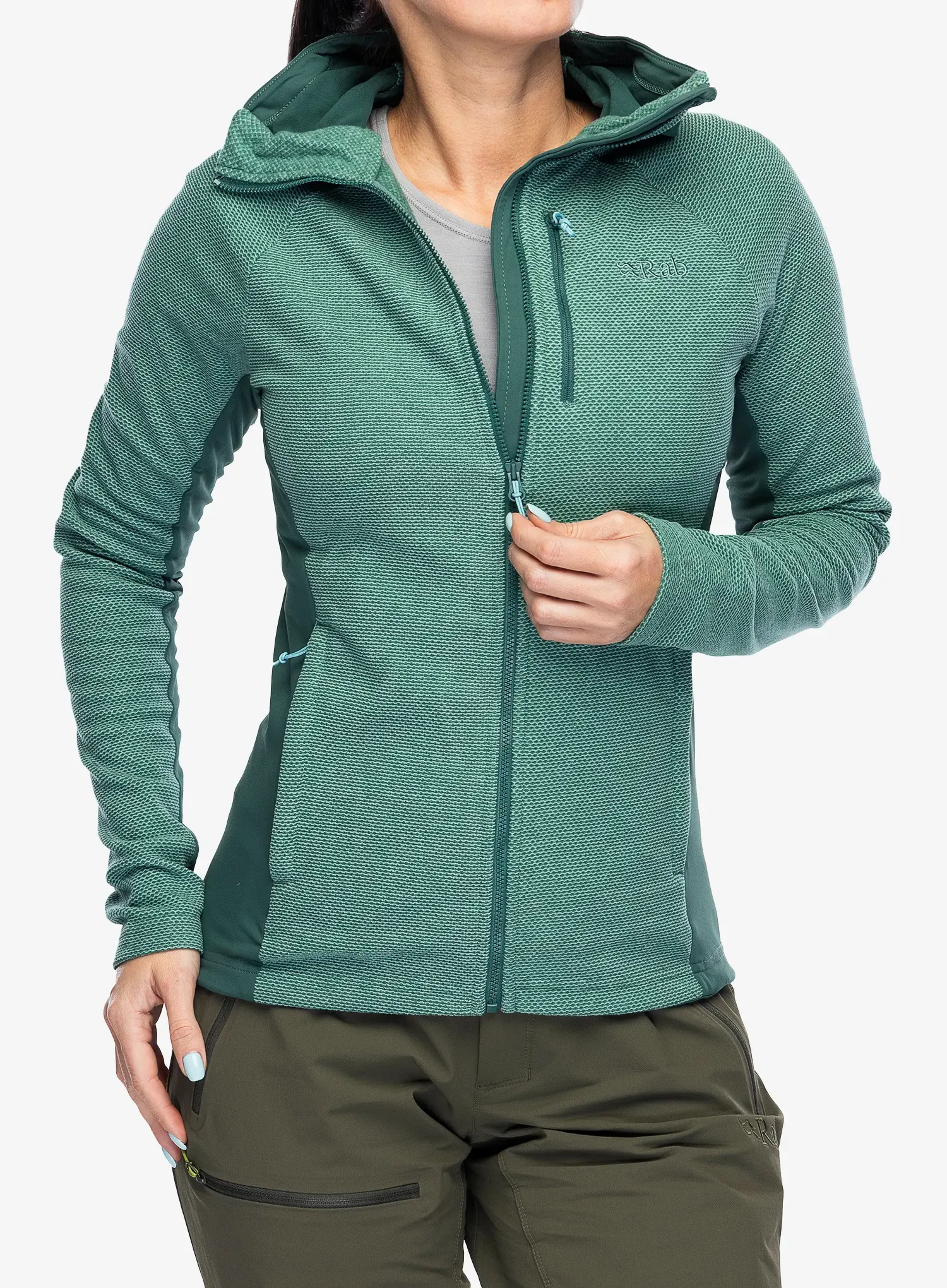 Кофта з каптуром жіноча Rab Capacitor Hoody - eucalyptus