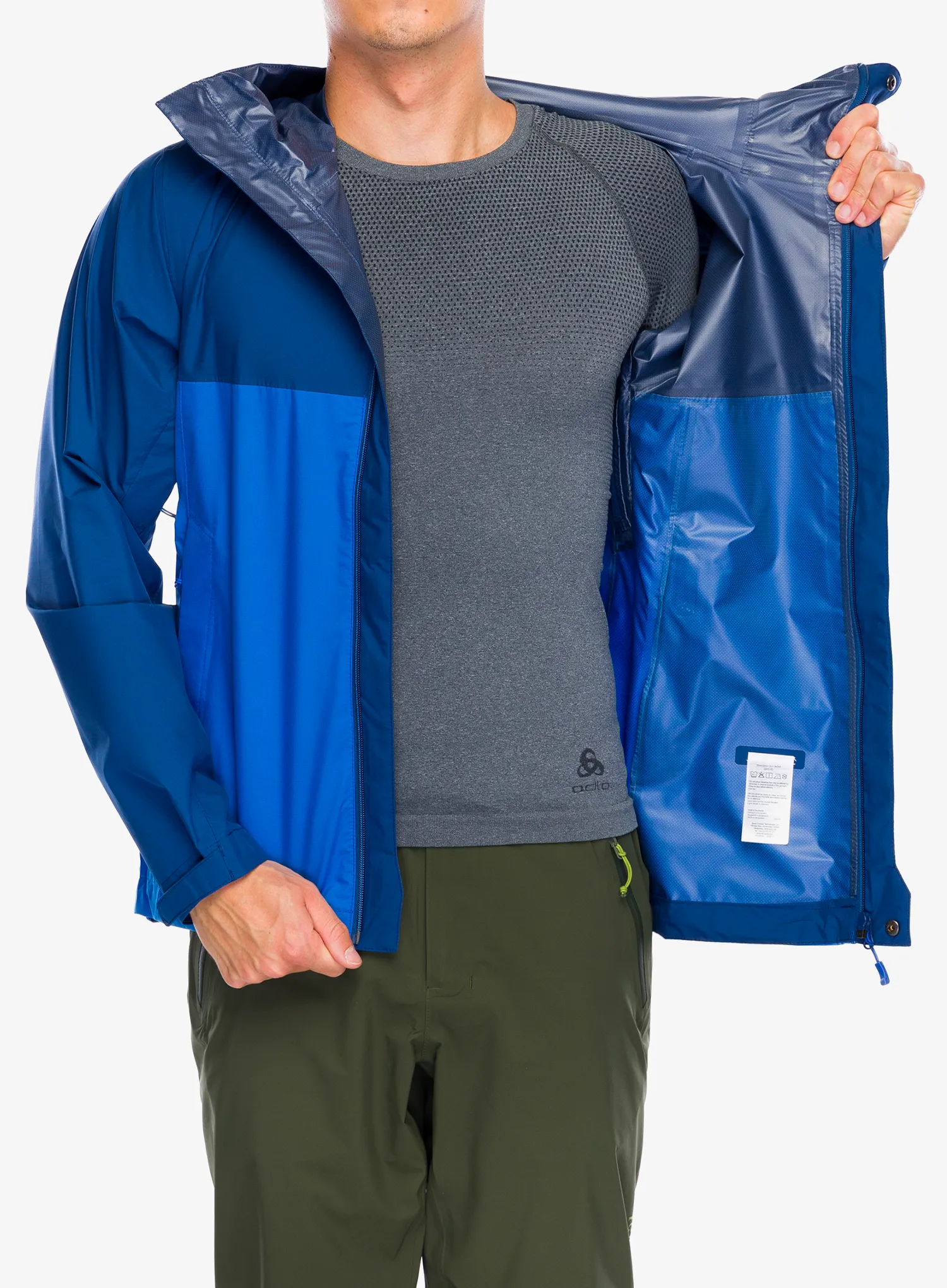 Куртка дощовик Rab Downpour Eco Jacket - nightfall blue/ascent blue