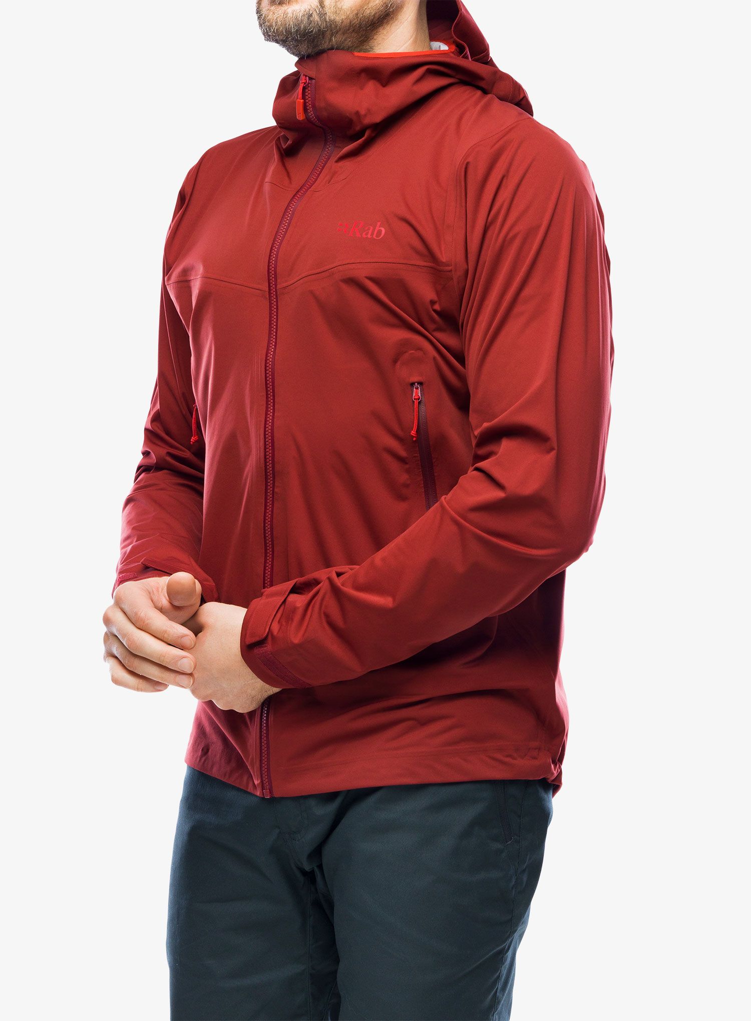 Куртка дощовик Rab Kinetic 2.0 Jacket - oxblood red