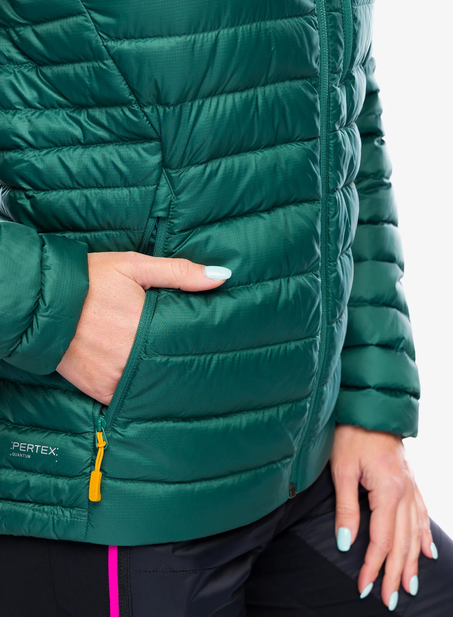 Пуховик жіноча Rab Microlight Alpine Jacket - green slate