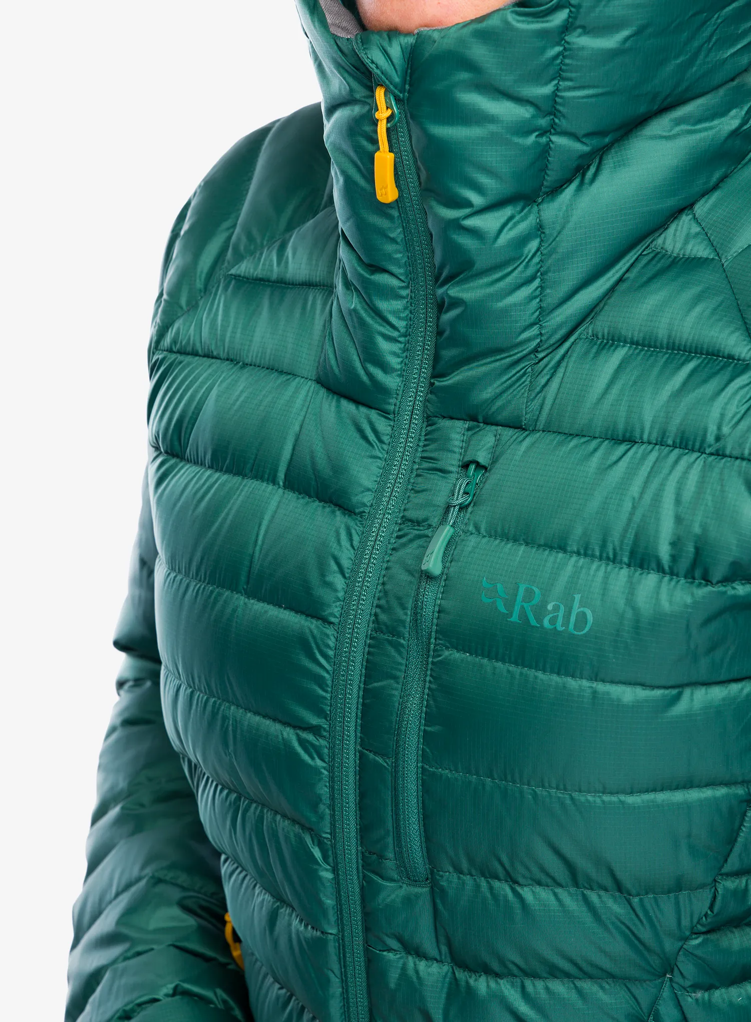 Пуховик жіноча Rab Microlight Alpine Jacket - green slate
