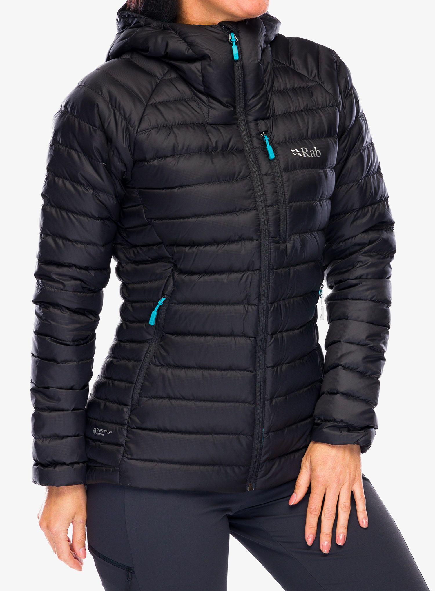 Пуховик жіноча Rab Microlight Alpine Long Jacket - black
