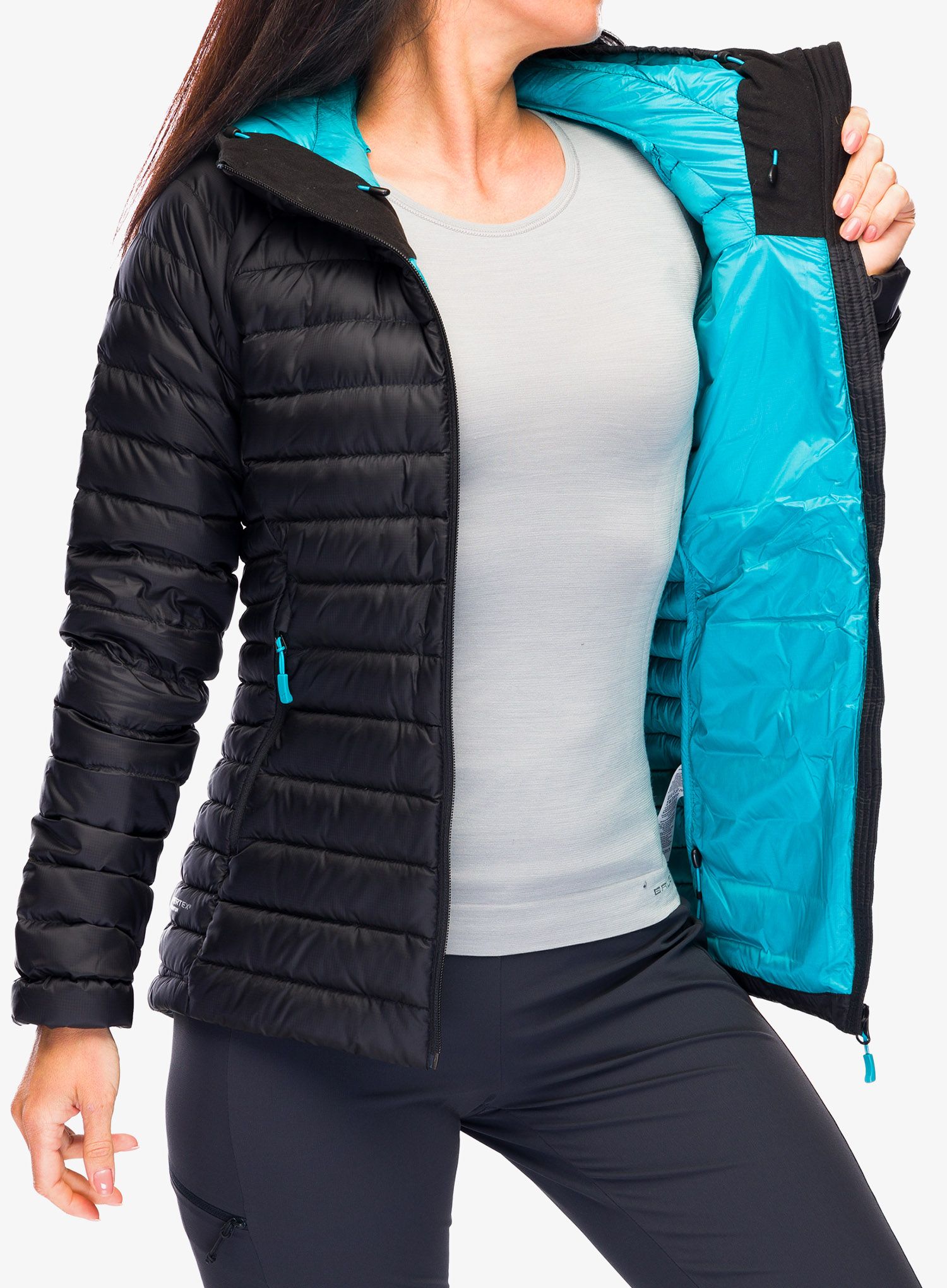Пуховик жіноча Rab Microlight Alpine Long Jacket - black