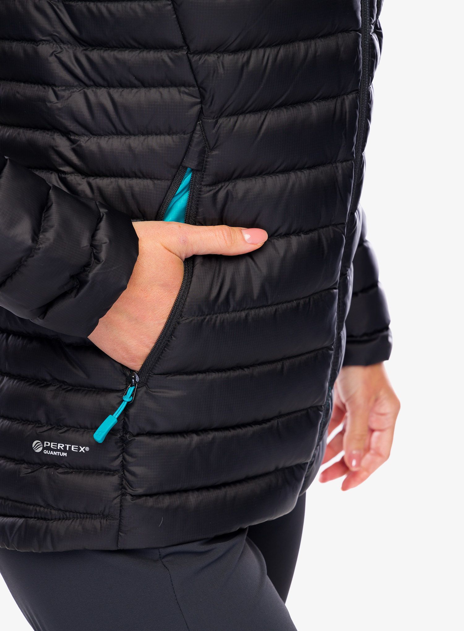 Пуховик жіноча Rab Microlight Alpine Long Jacket - black