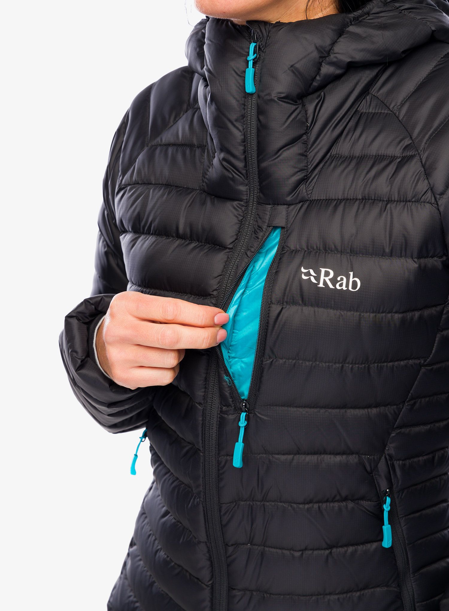 Пуховик жіноча Rab Microlight Alpine Long Jacket - black