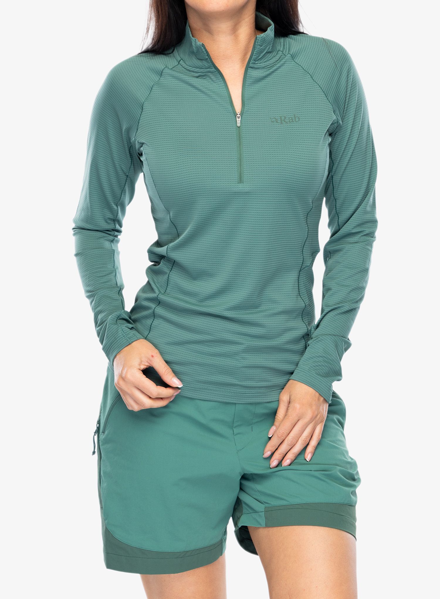 Термокофта жіноча Rab Sonic LS Zip - eucalyptus