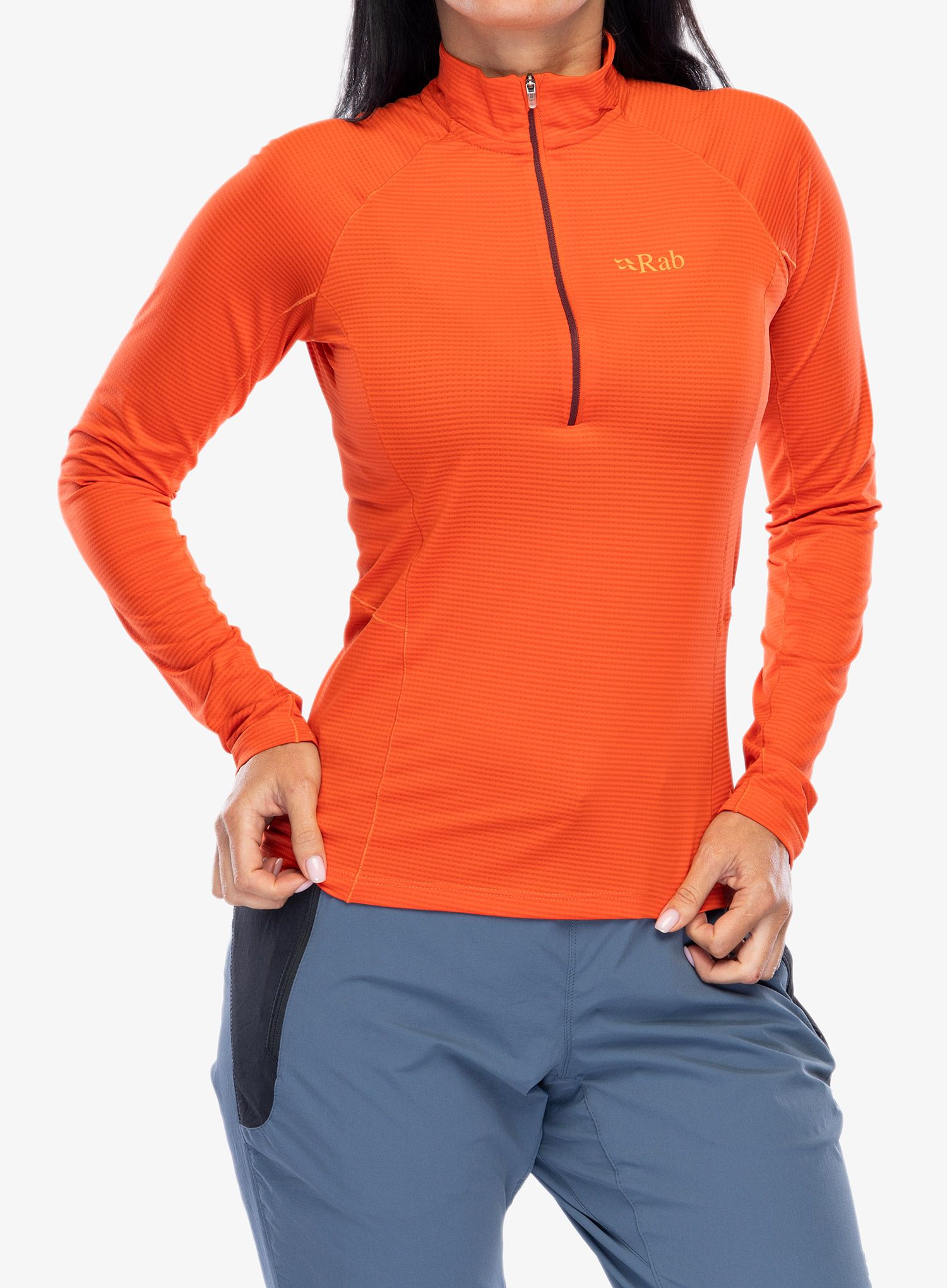 Термокофта жіноча Rab Sonic LS Zip - red grapefruit