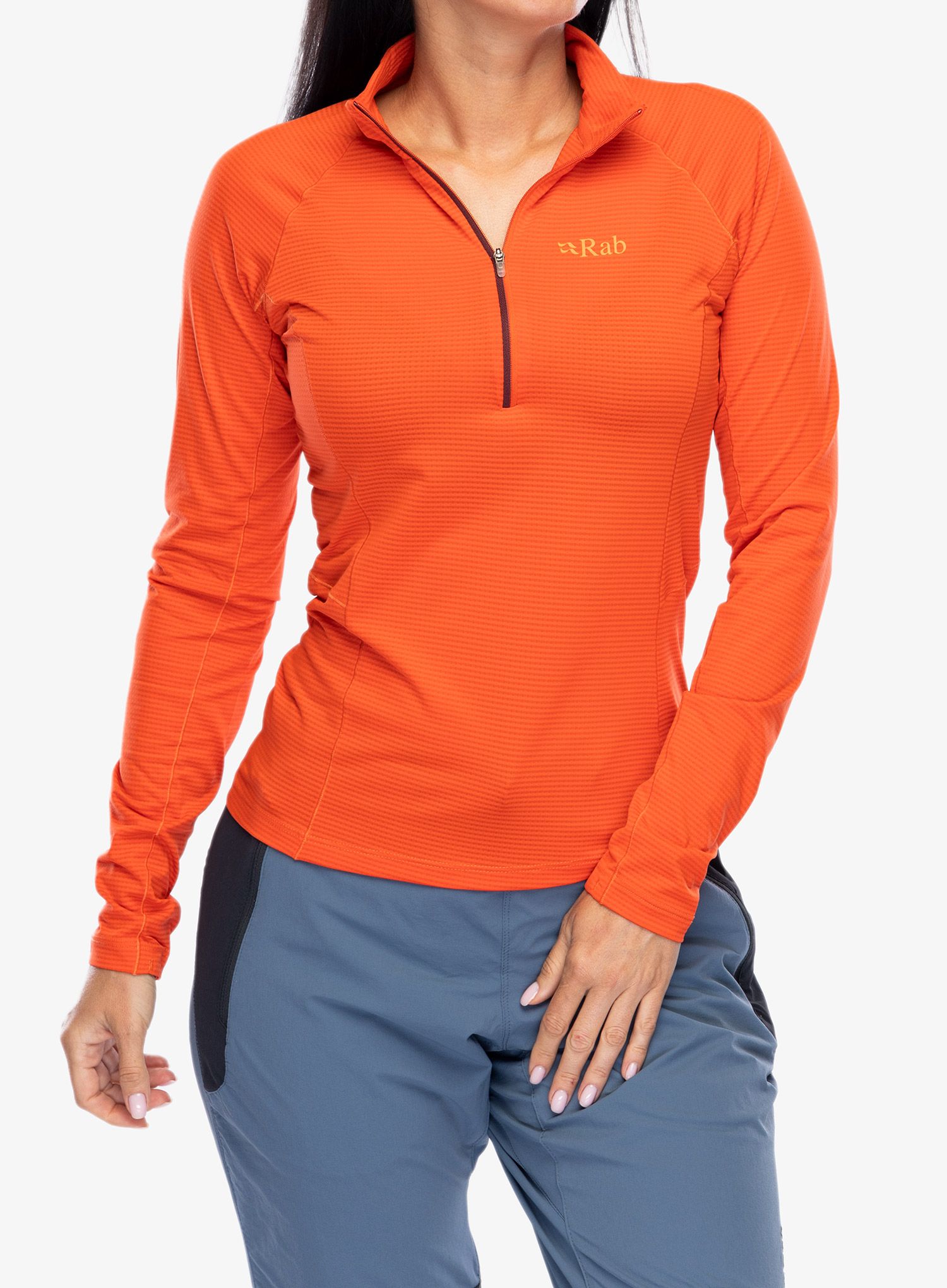 Термокофта жіноча Rab Sonic LS Zip - red grapefruit