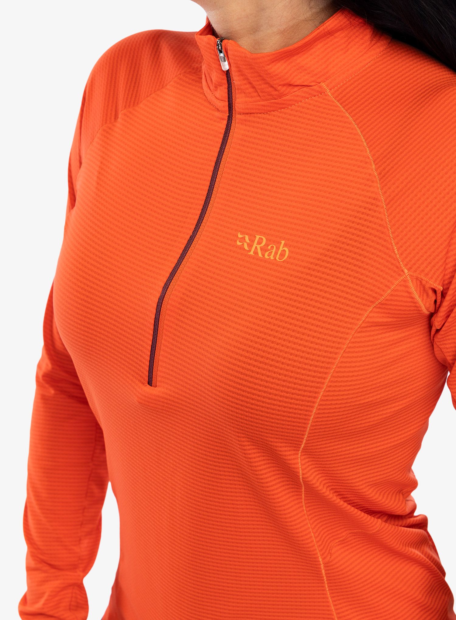 Термокофта жіноча Rab Sonic LS Zip - red grapefruit
