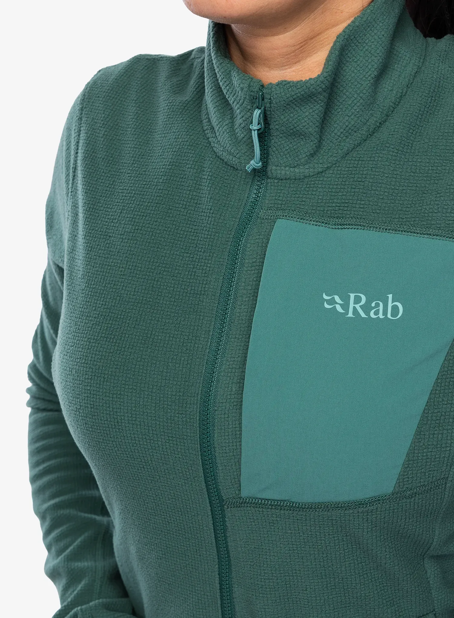 Кофта на замку жіноча Rab Tecton Jacket - green slate