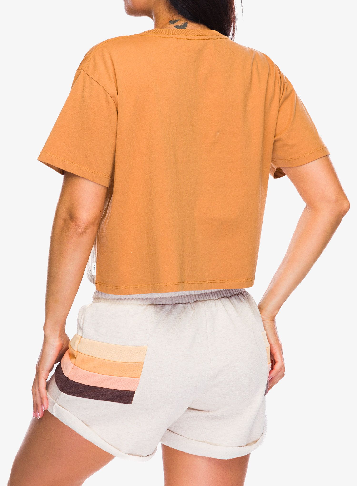 Футболка жіноча Rip Curl Block Party Crop Tee - light brown