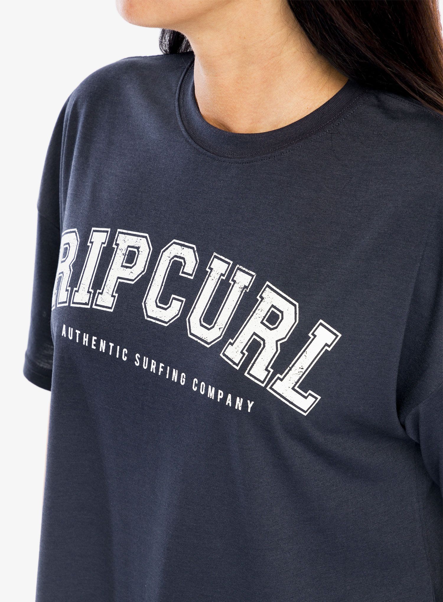 Футболка з принтом жіноча Rip Curl RSS Crop Tee - navy