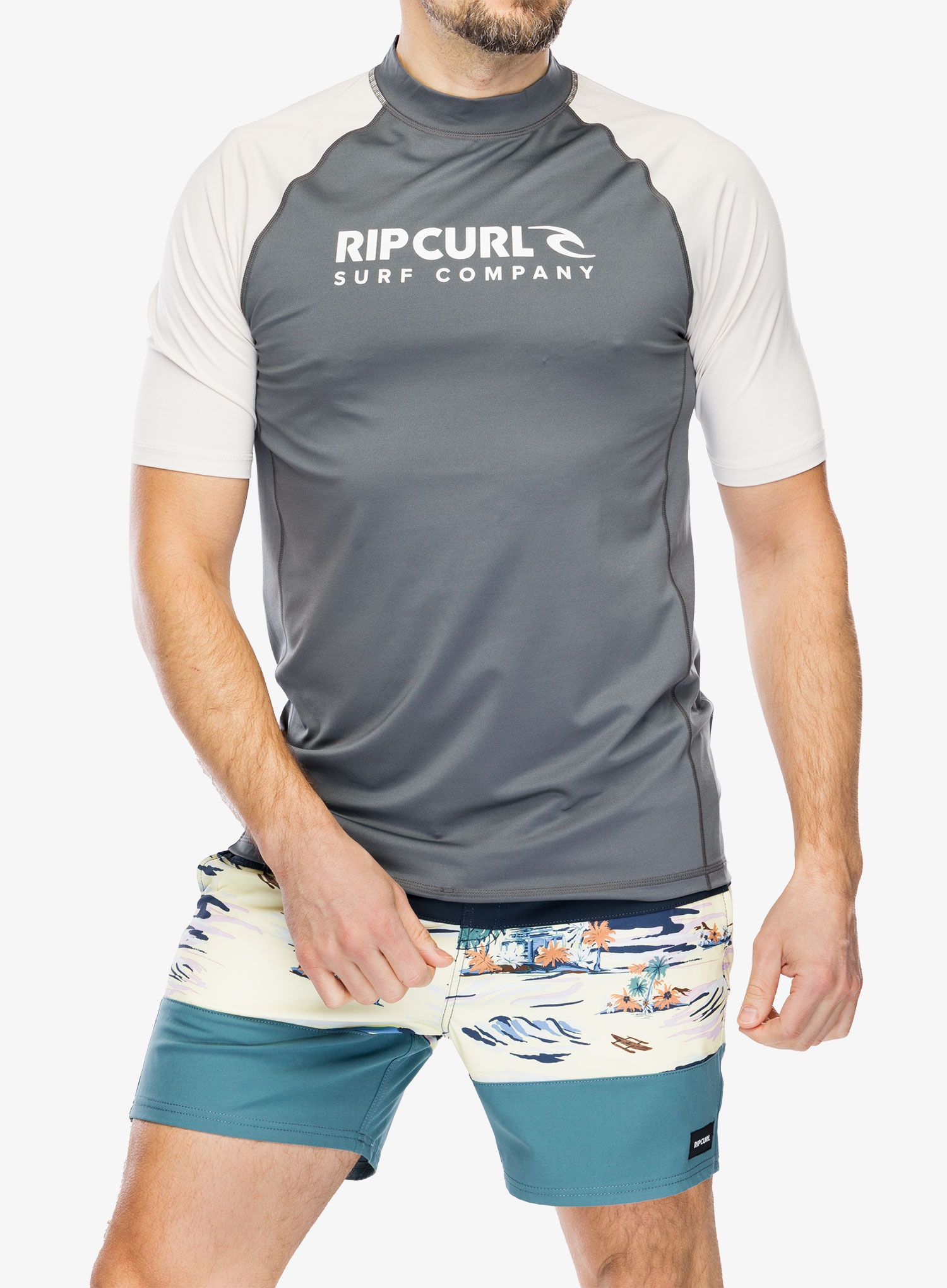 Швидковисихаюча футболка Rip Curl Shock Upf S/S - dark grey