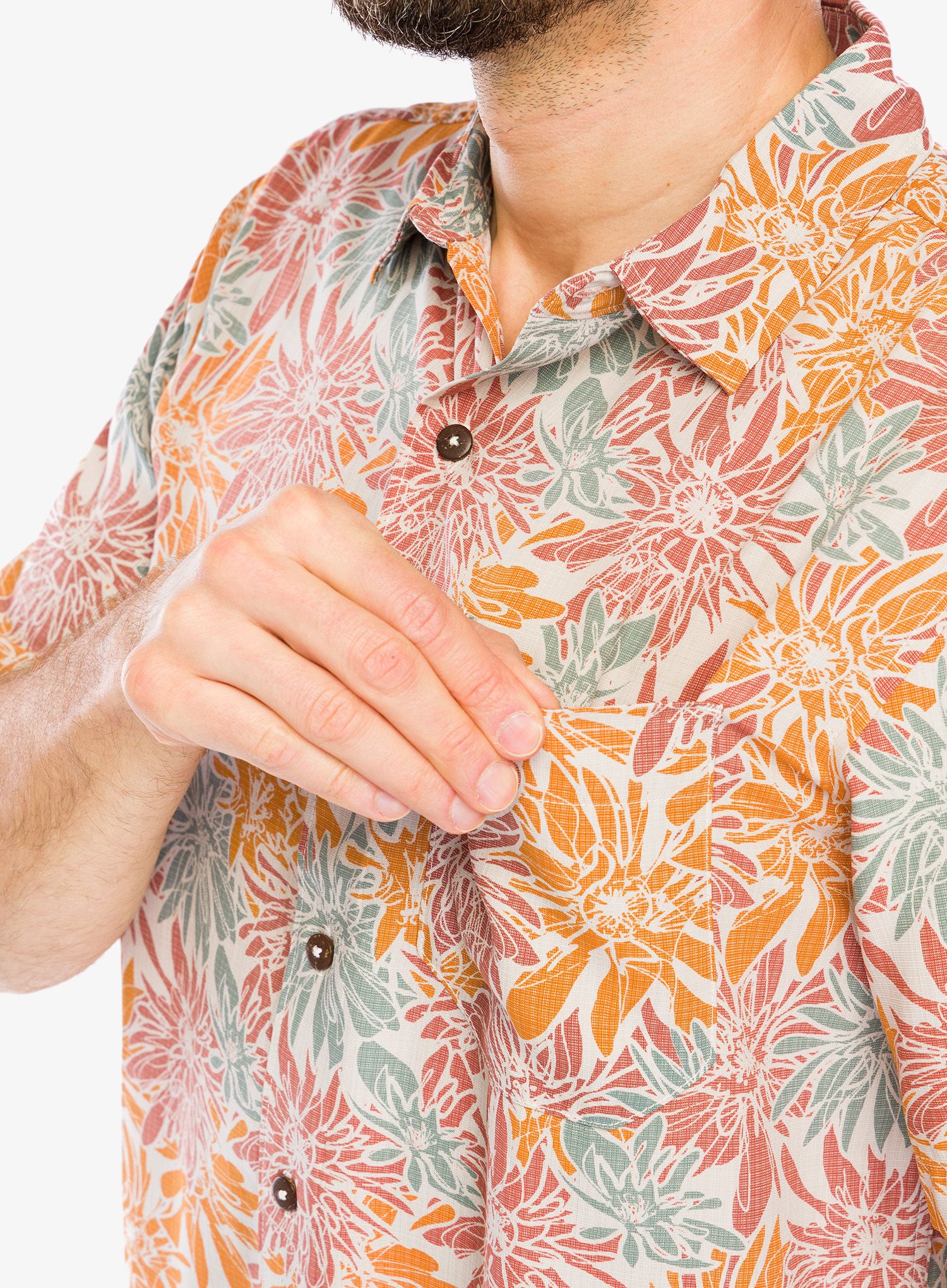 Сорочка Royal Robbins Comino Leaf S/S - baked clay bonsall pt