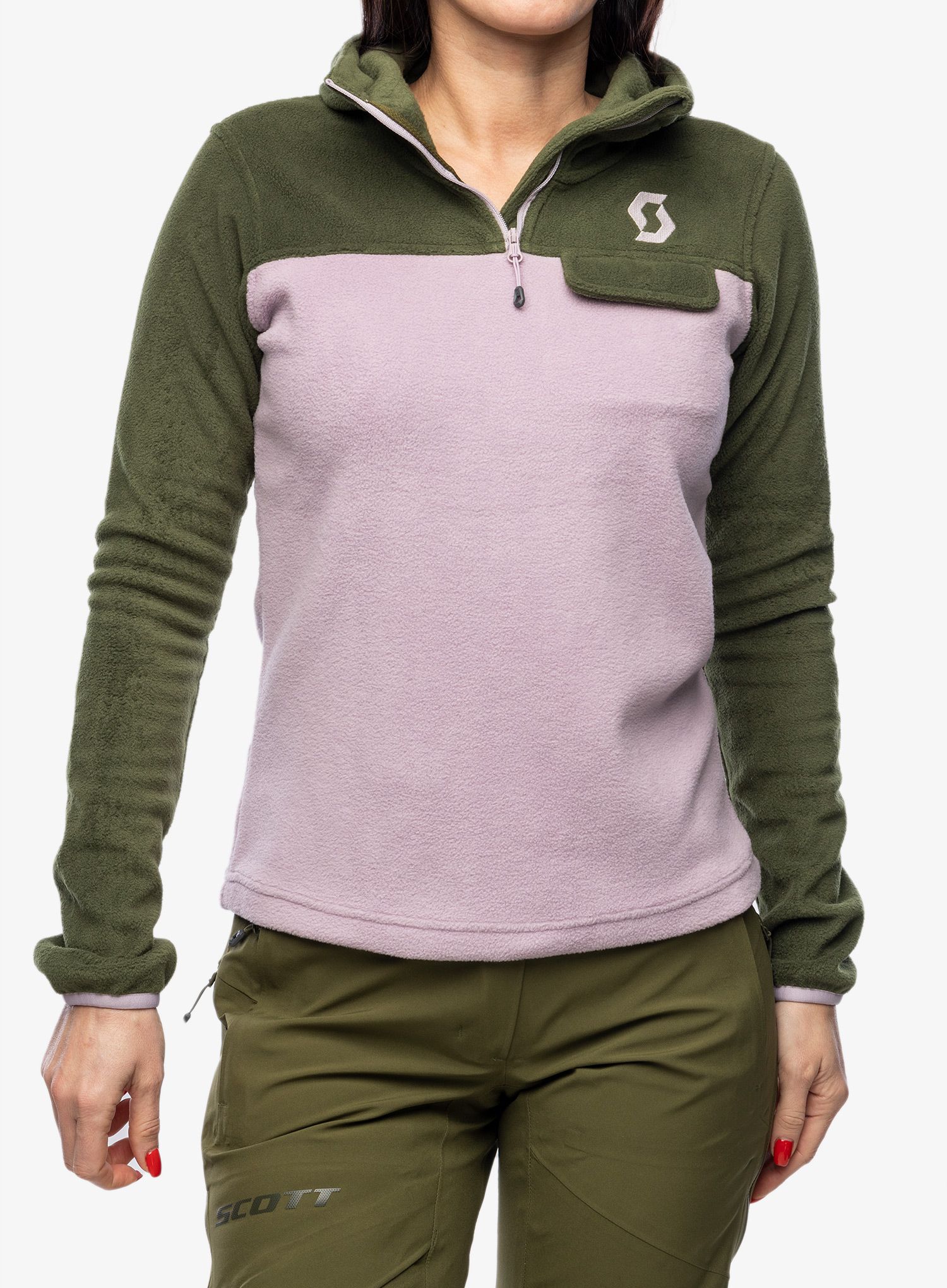Кофта флісова жіноча SCOTT Defined Original Fleece Pullover - fir green/cloud pink