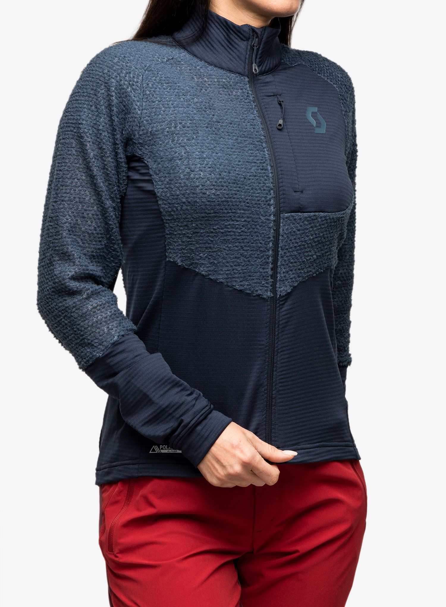 Кофта трекінгова жіноча SCOTT Explorair Alpha Raw - metal blue/blue