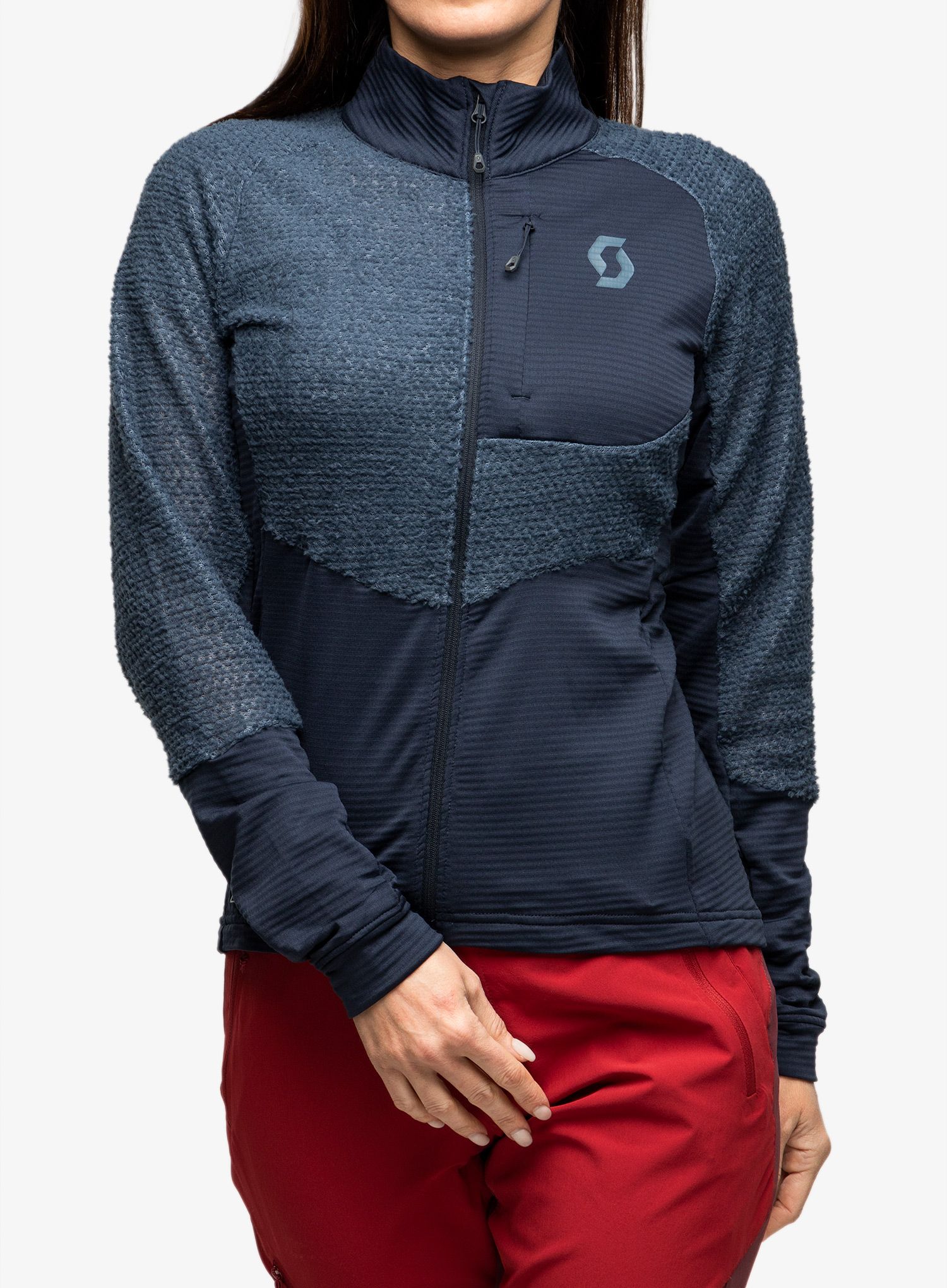 Кофта трекінгова жіноча SCOTT Explorair Alpha Raw - metal blue/blue
