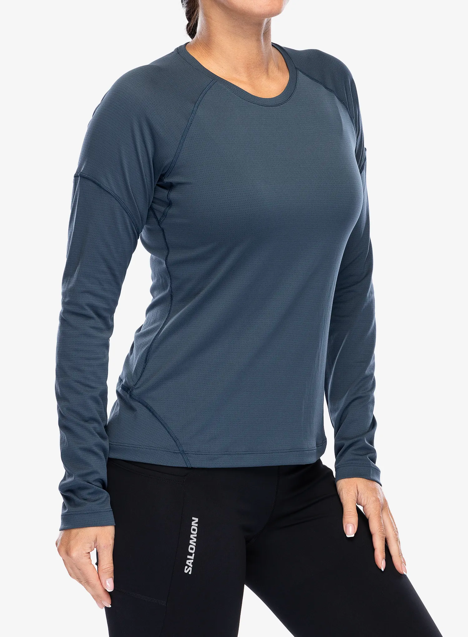 Кофта для бігу жіноча Salomon Cross Run LS Tee - midnight navy