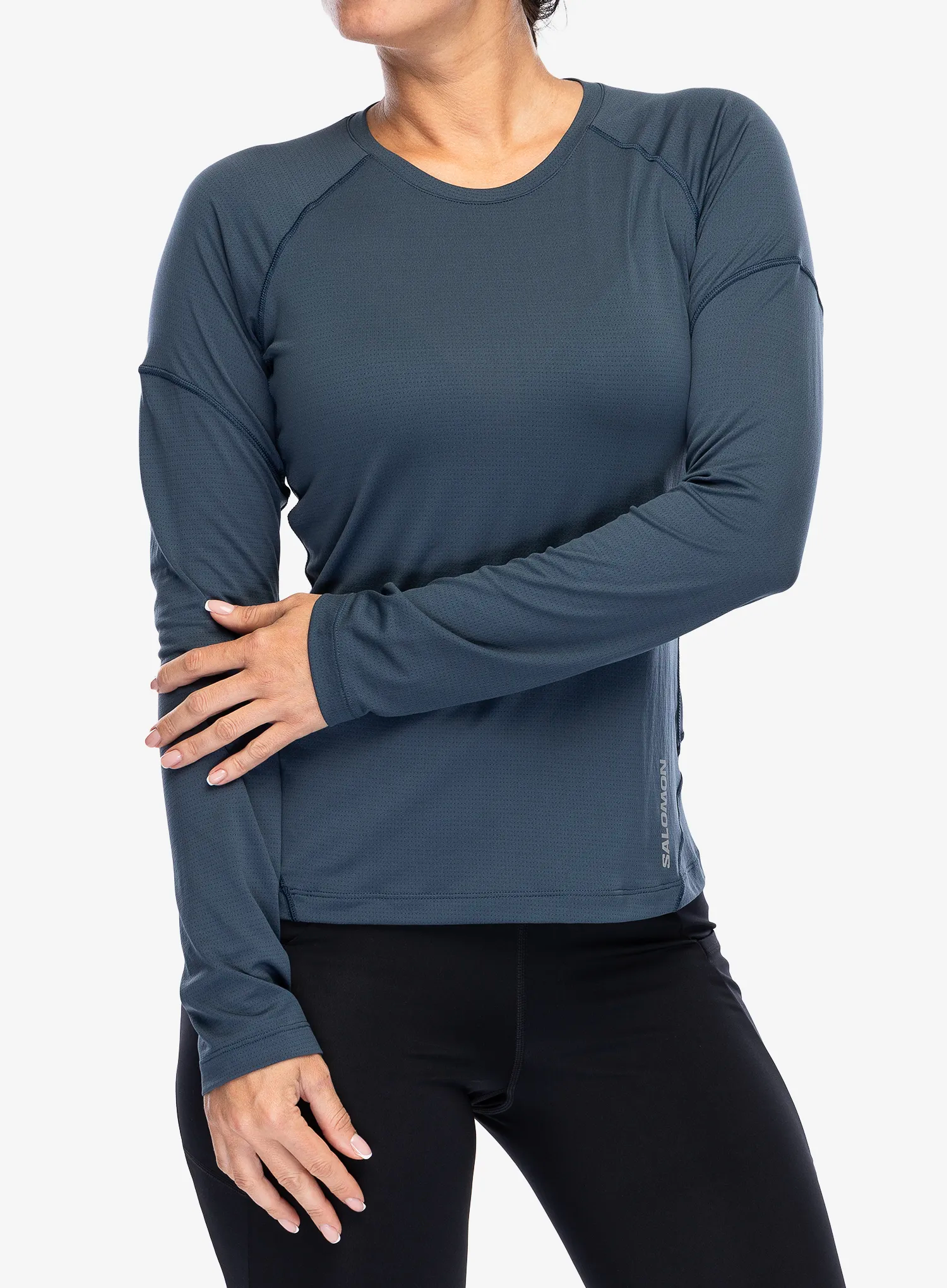 Кофта для бігу жіноча Salomon Cross Run LS Tee - midnight navy