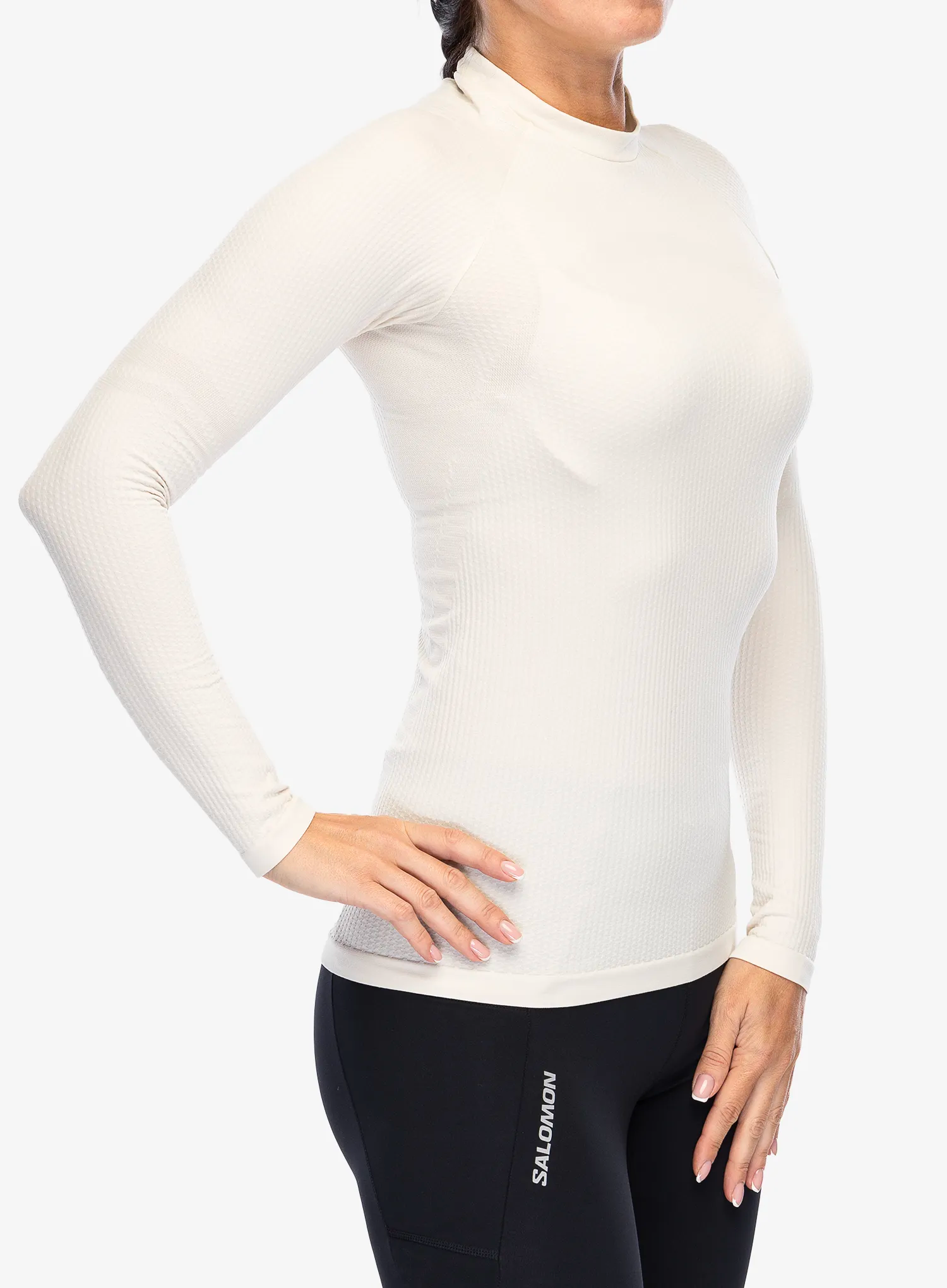 Термокофта жіноча Salomon Essential Warm L/S Top - rainy day