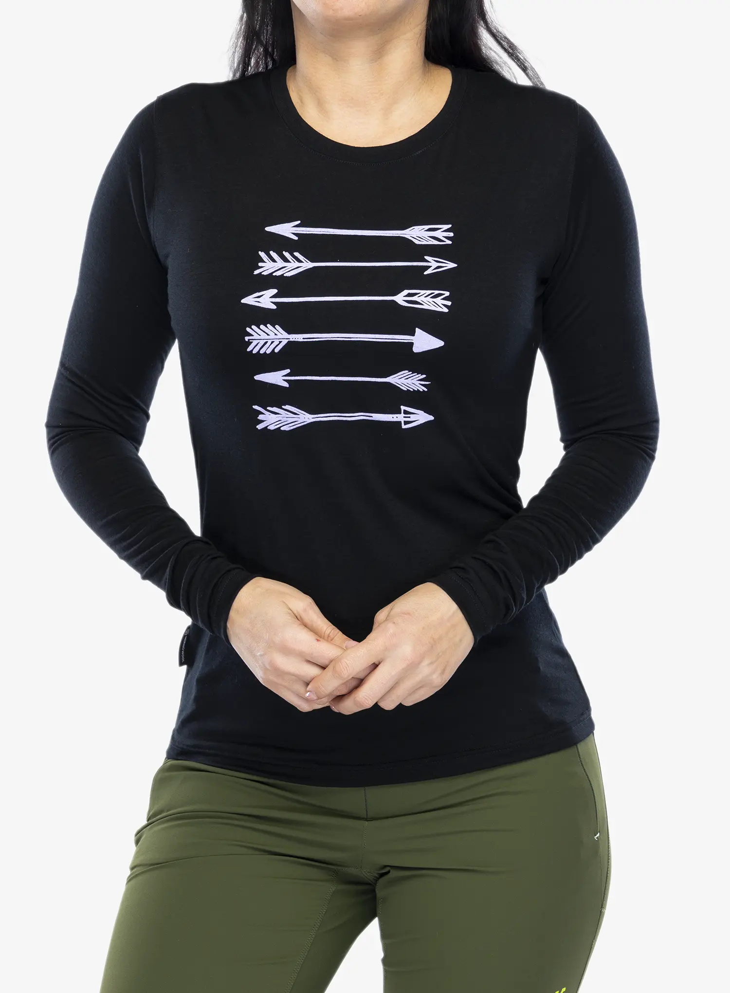 Кофта жіноча Sensor Merino Active PT Tee L/S - black arrows