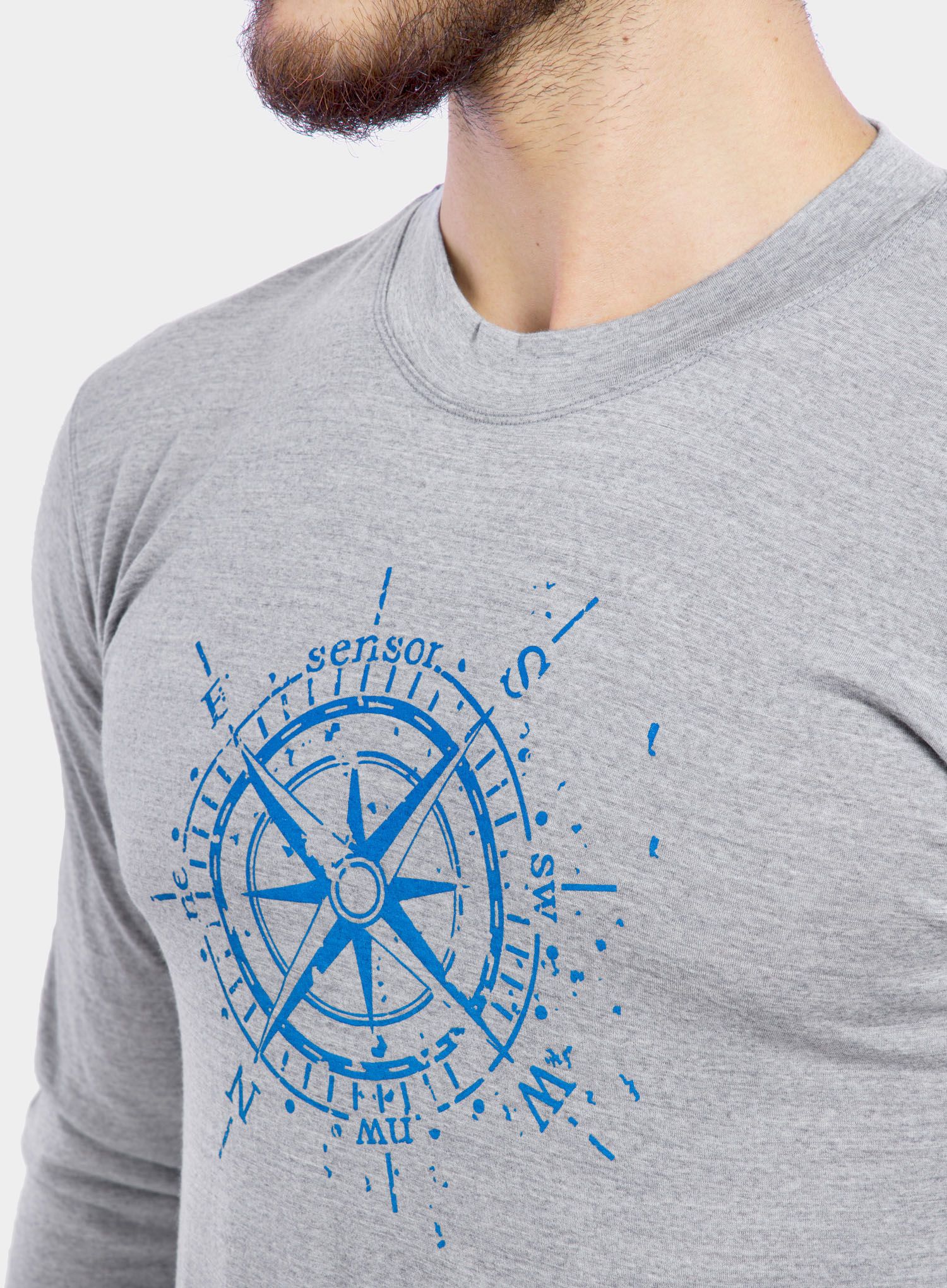 Термокофта Sensor Merino Active PT Tee L/S - grey compass