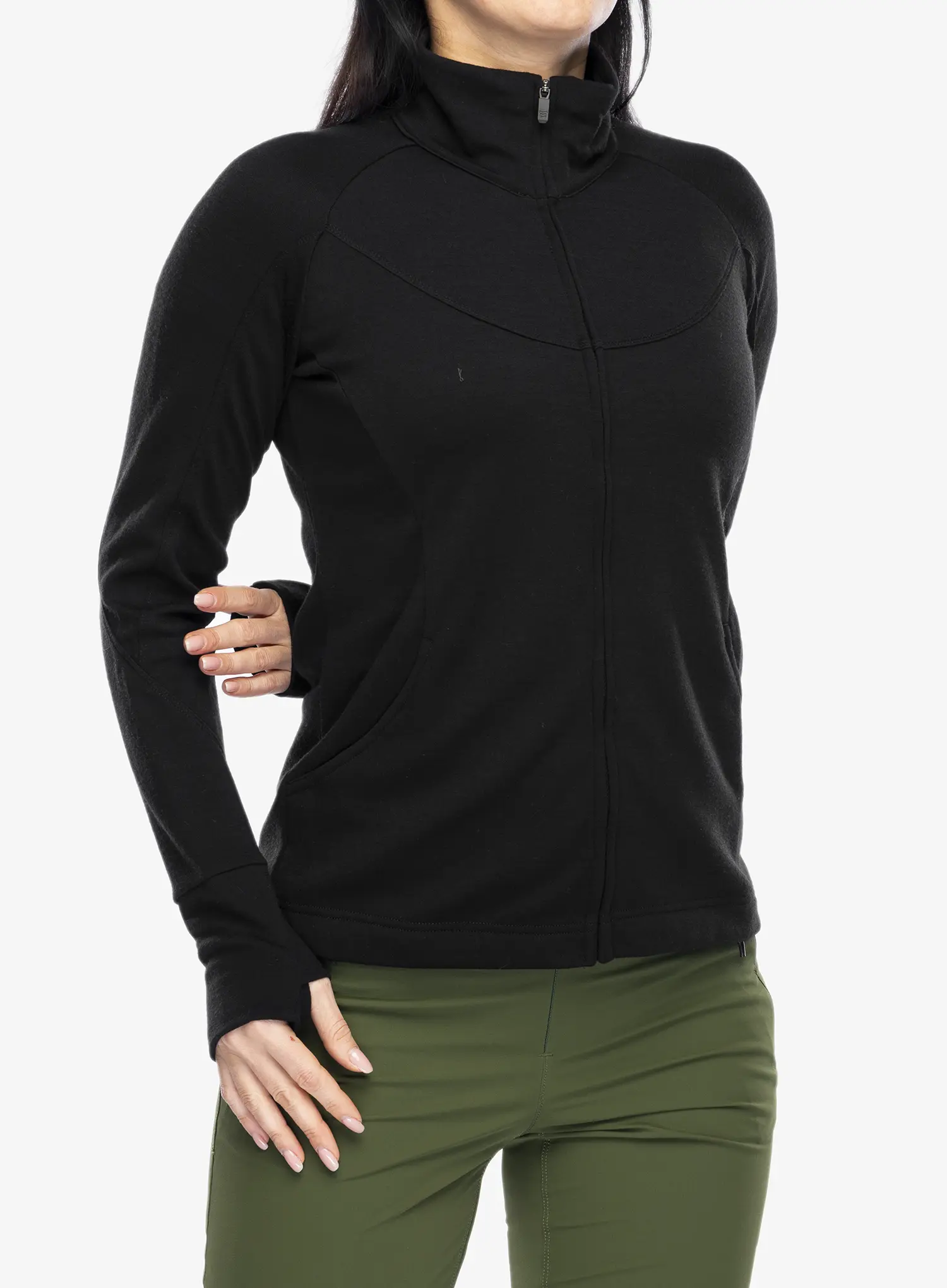 Кофта жіноча Sensor Merino Upper Fleece Full Zip - black