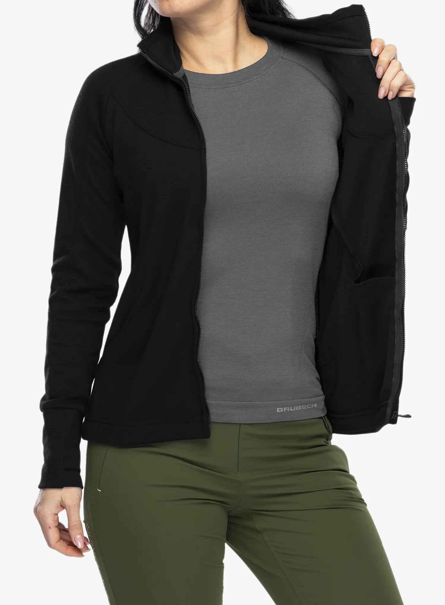 Кофта жіноча Sensor Merino Upper Fleece Full Zip - black
