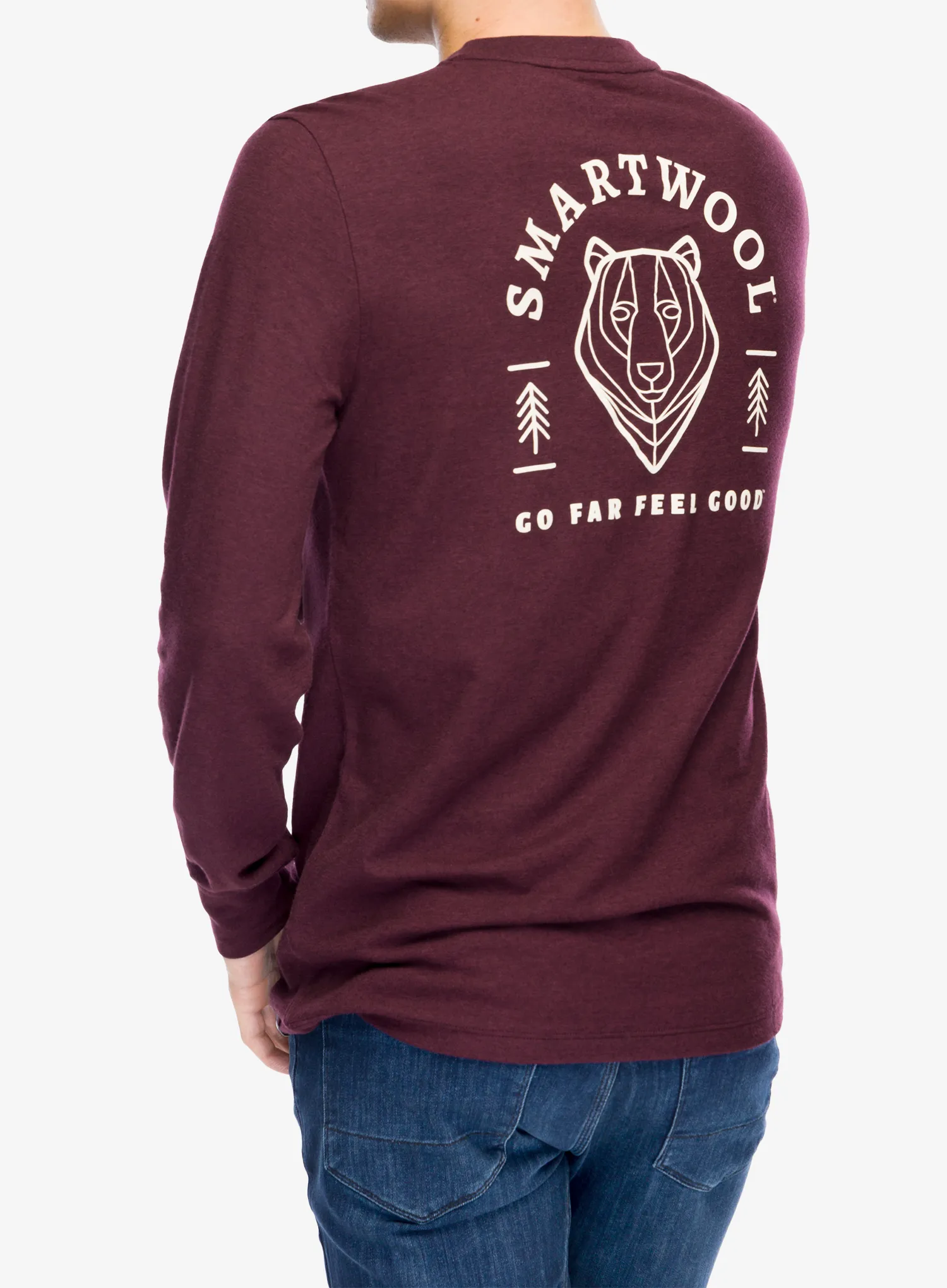 Кофта без каптура Smartwool Bear Stare Graphic Long Sleeve Tee - eggplant