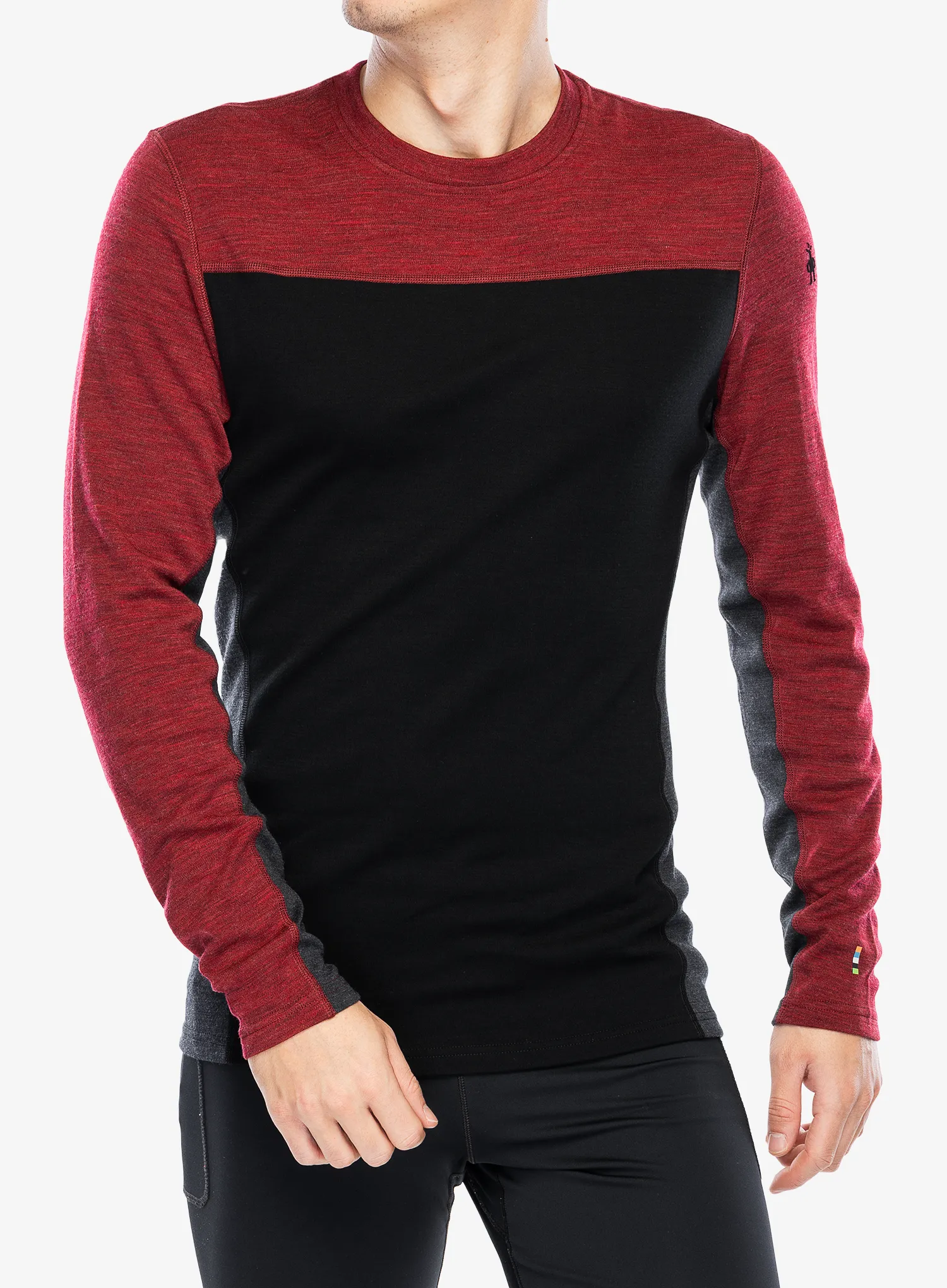 Термокофта Smartwool Classic Thermal Merino BL Colorblock Crew Boxed - blk/currant