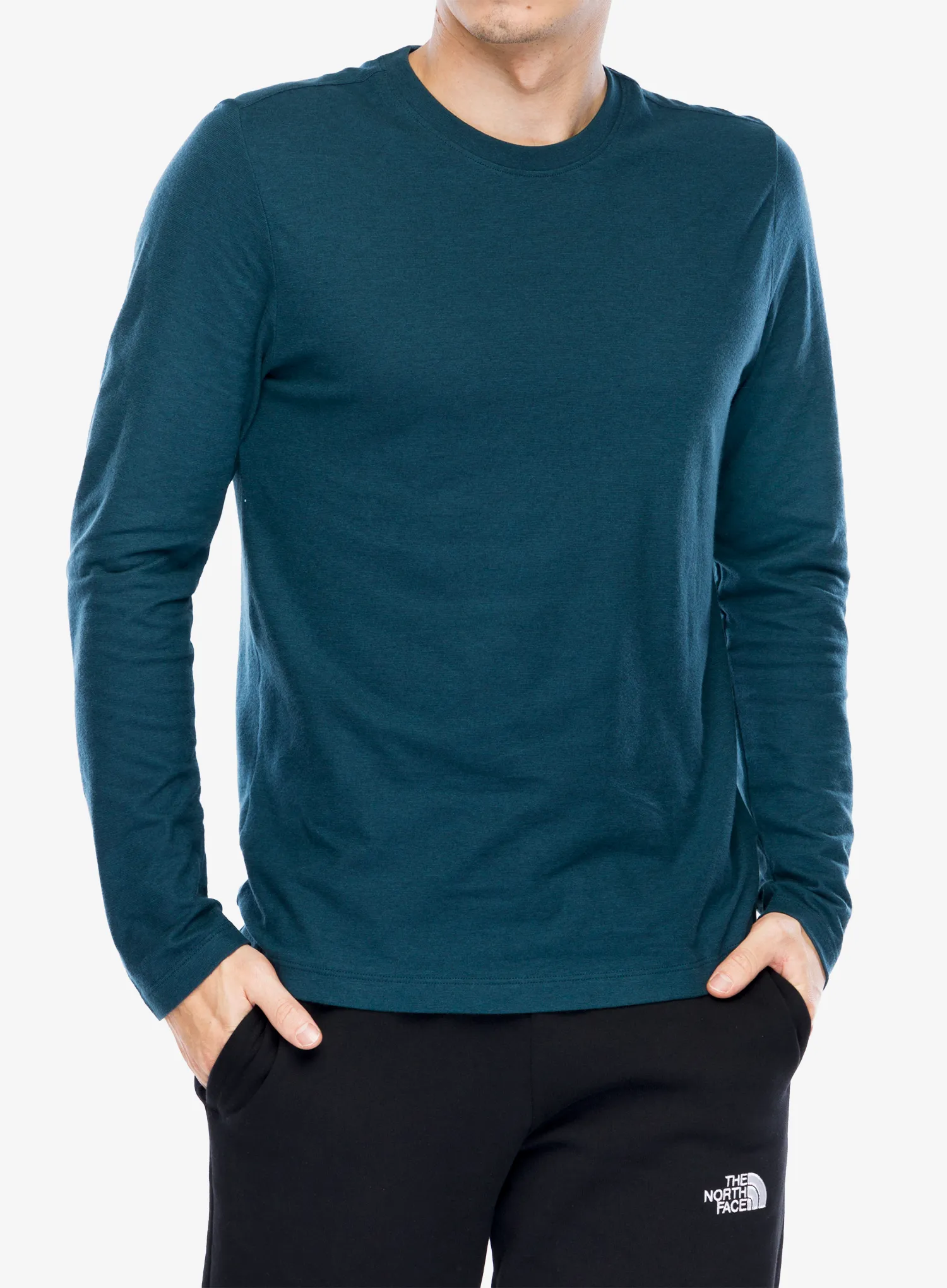 Кофта без каптура Smartwool Perfect Crew Long Sleeve Tee - twilight blue