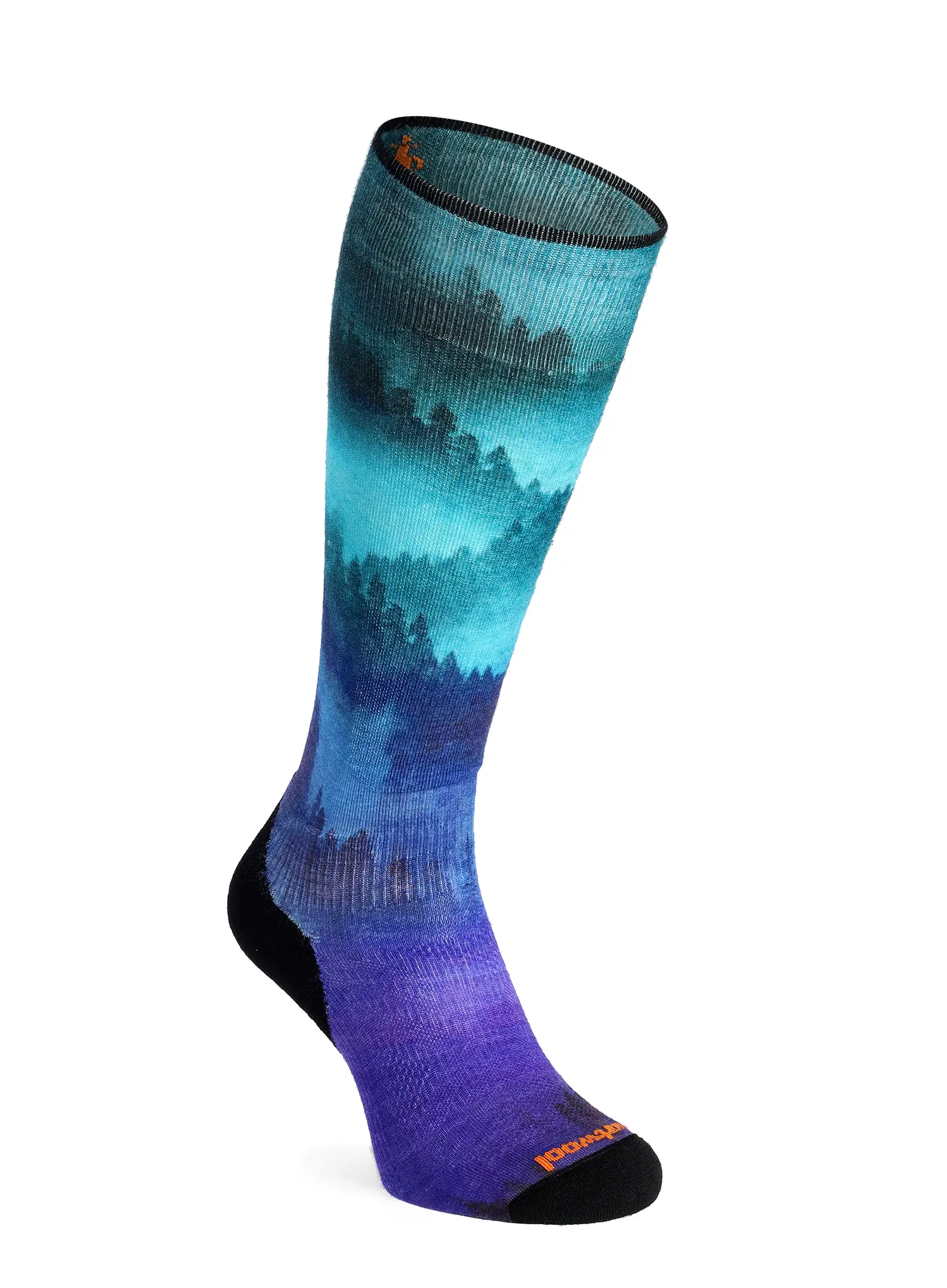 Шкарпетки лижні Smartwool Ski Targeted Cushion Compression Print OTC Socks - black