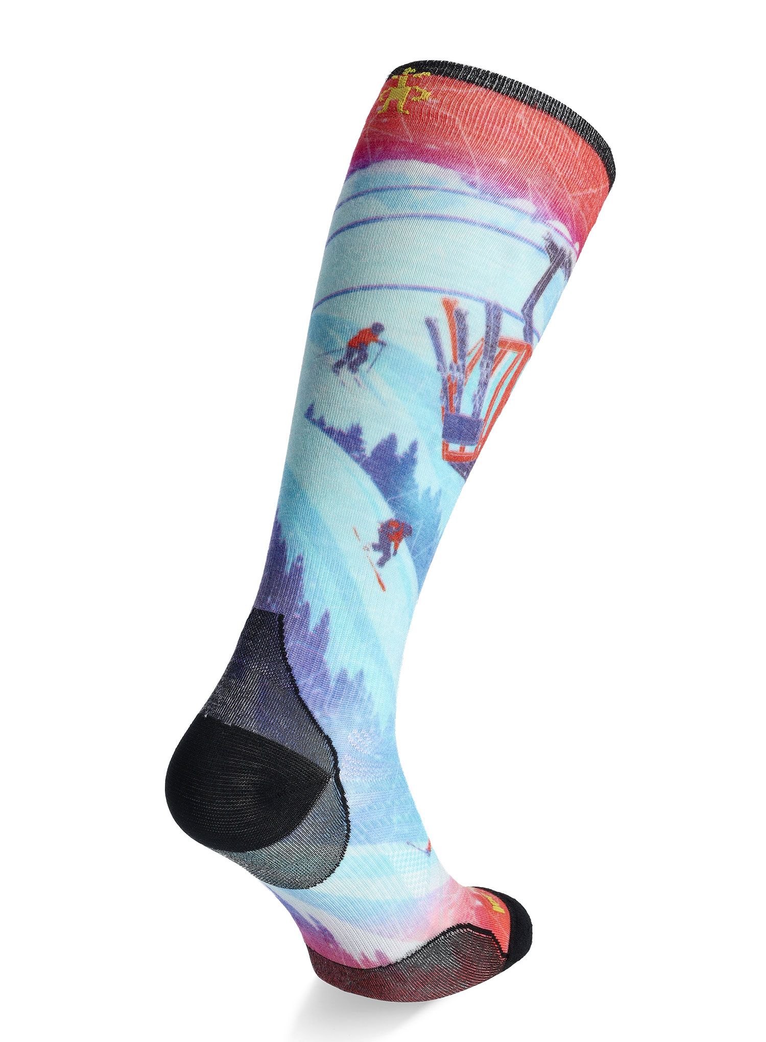 Шкарпетки з мериноса Smartwool Ski Zero Cushion Ski Day Print OTC - laguna blue