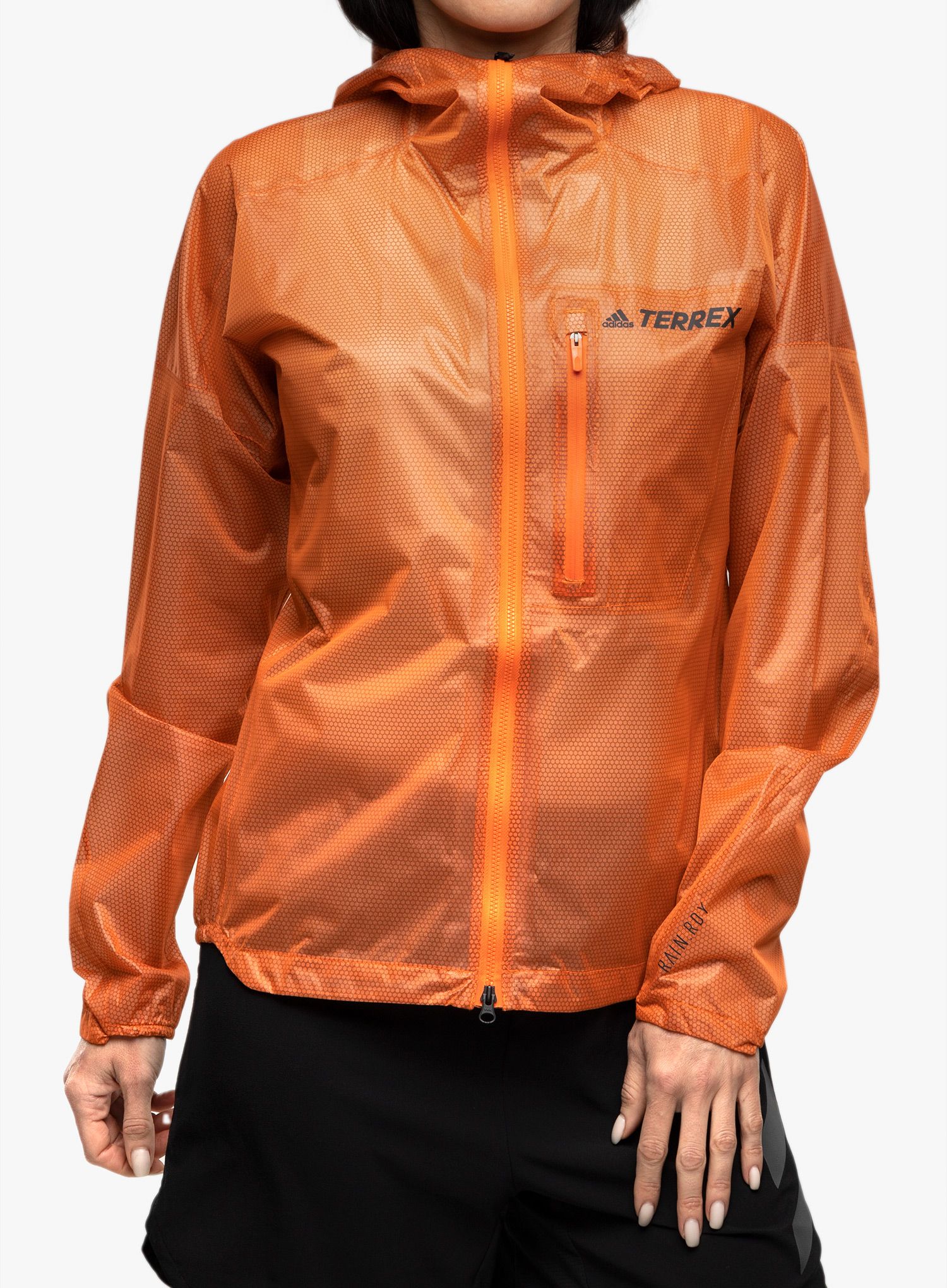Куртка для бігу жіноча adidas TERREX Agravic 2,5L Rain Jacket - semi impact orange