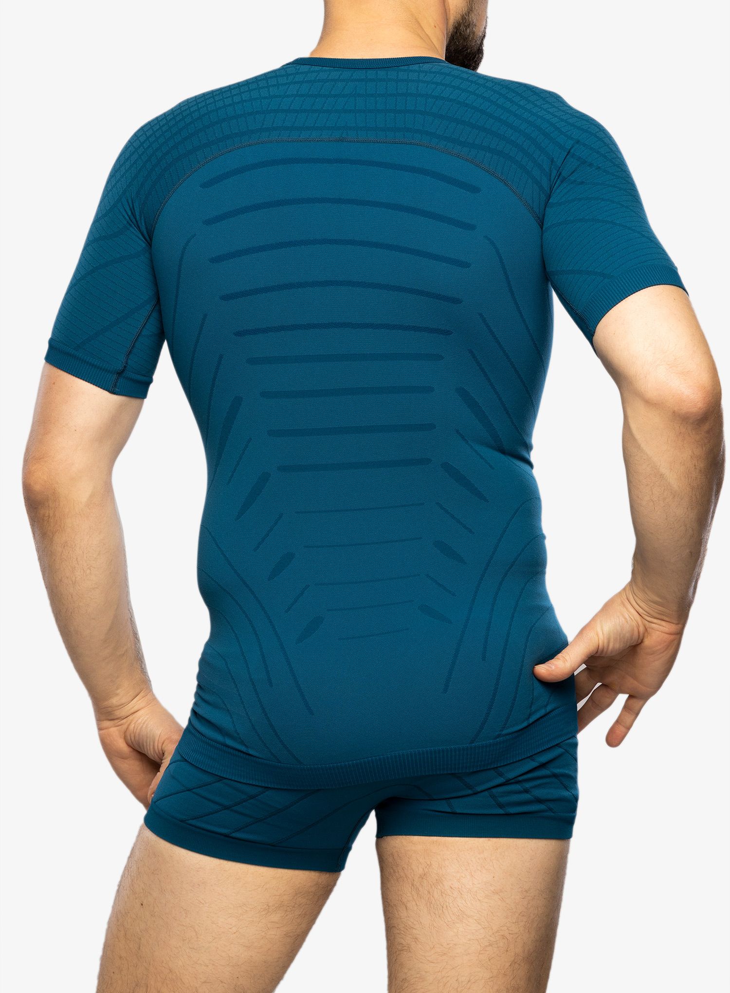 Термофутболка UYN Motyon 2.0 UW Shirt SH SL - blue poseidon
