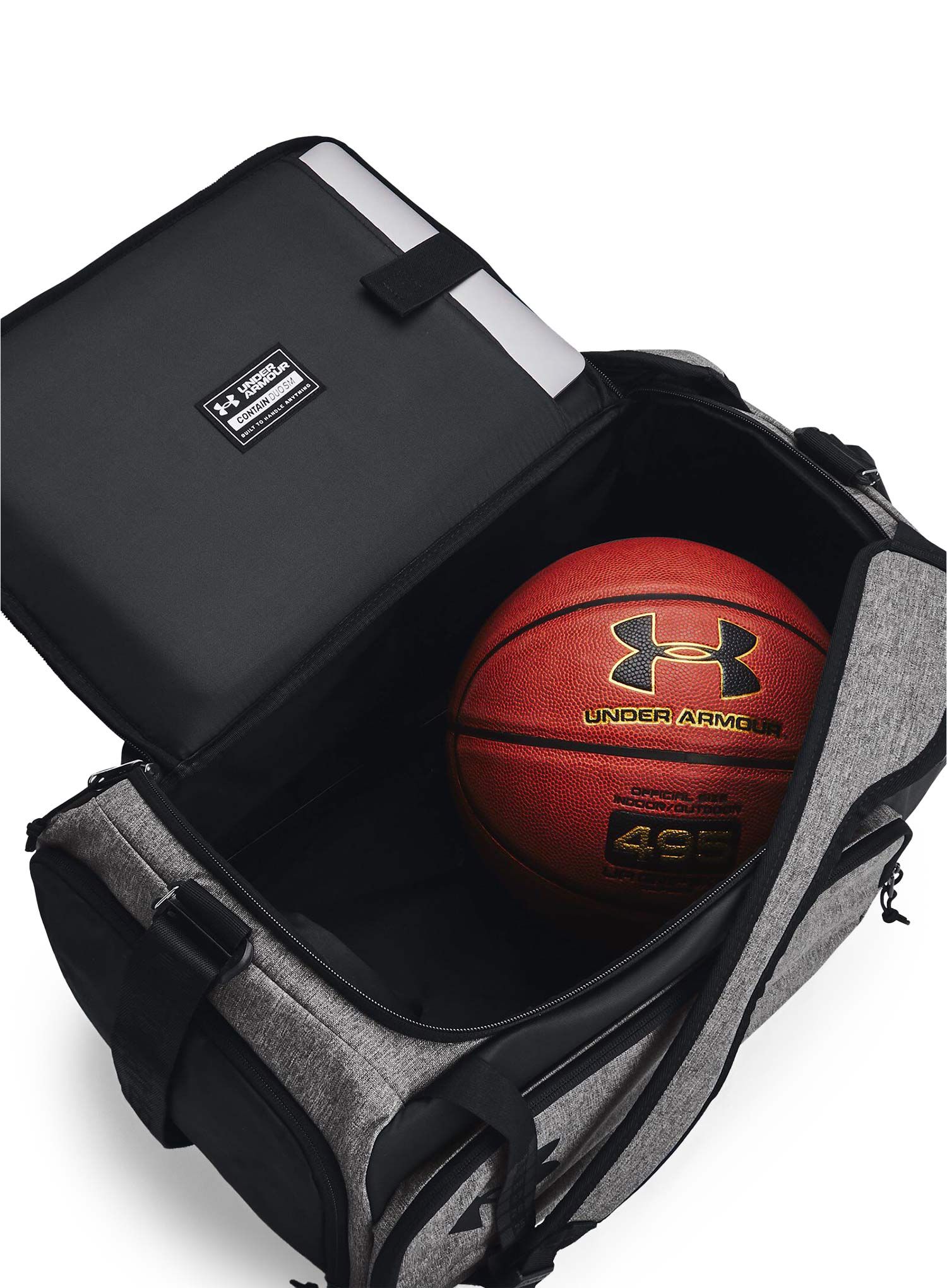 Сумка Under Armour Contain Duo Small BP Duffle - castlerock medium/black/white
