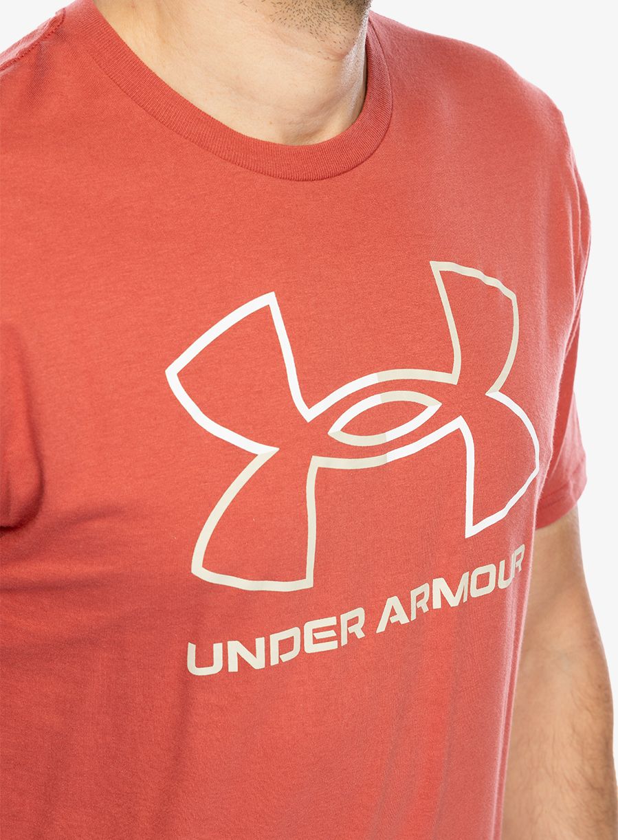 Футболка з принтом Under Armour GL Foundation SS - sedona red/white