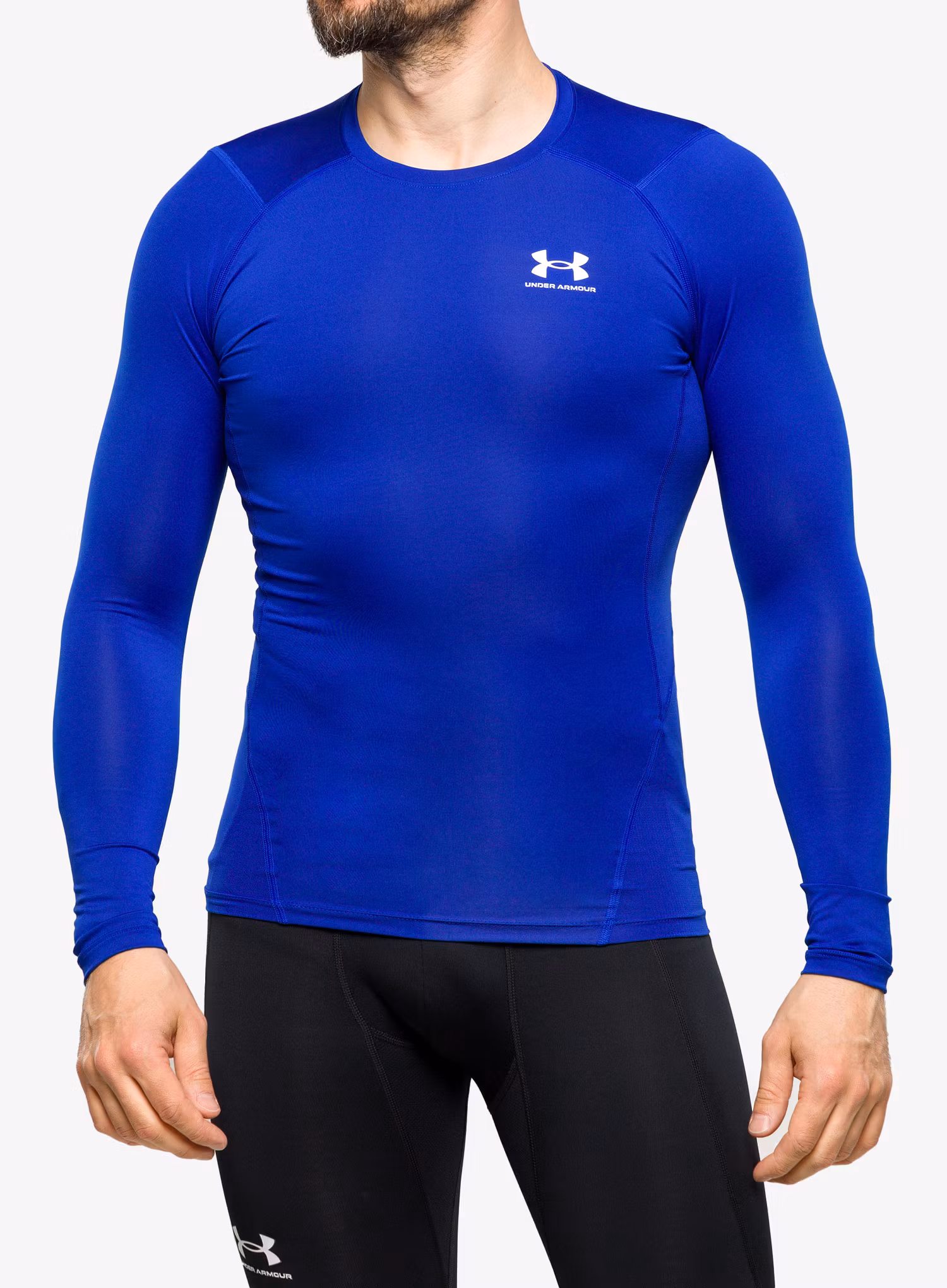 Термокофта Under Armour HG Armour Comp LS - royal/white