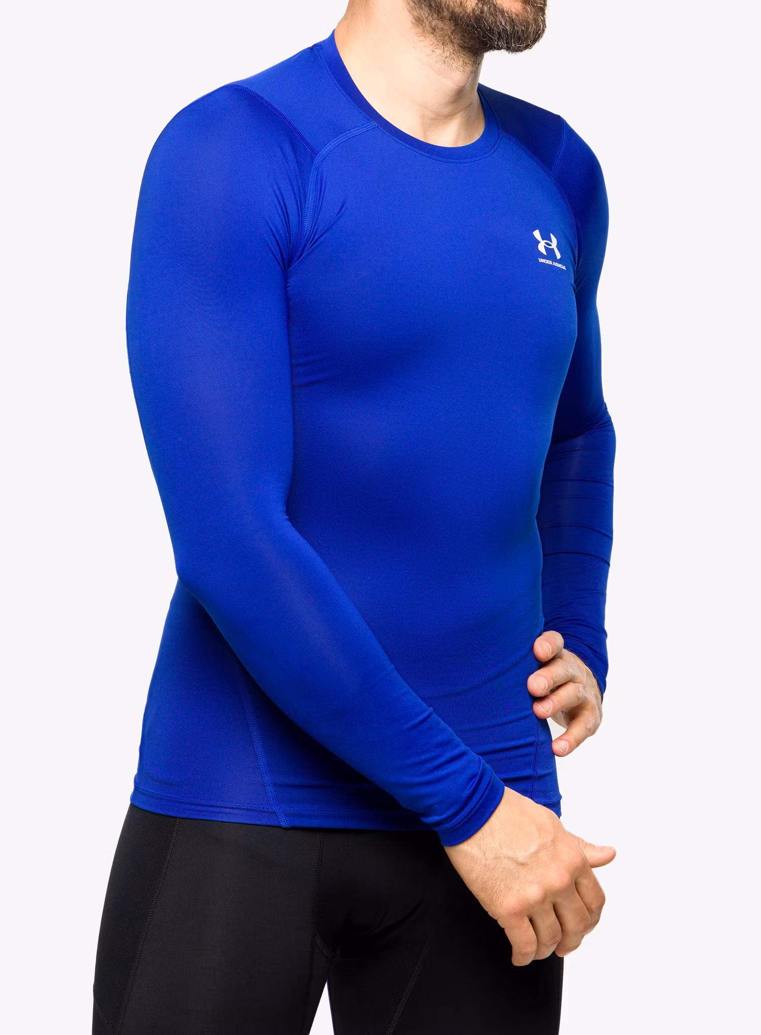 Термокофта Under Armour HG Armour Comp LS - royal/white