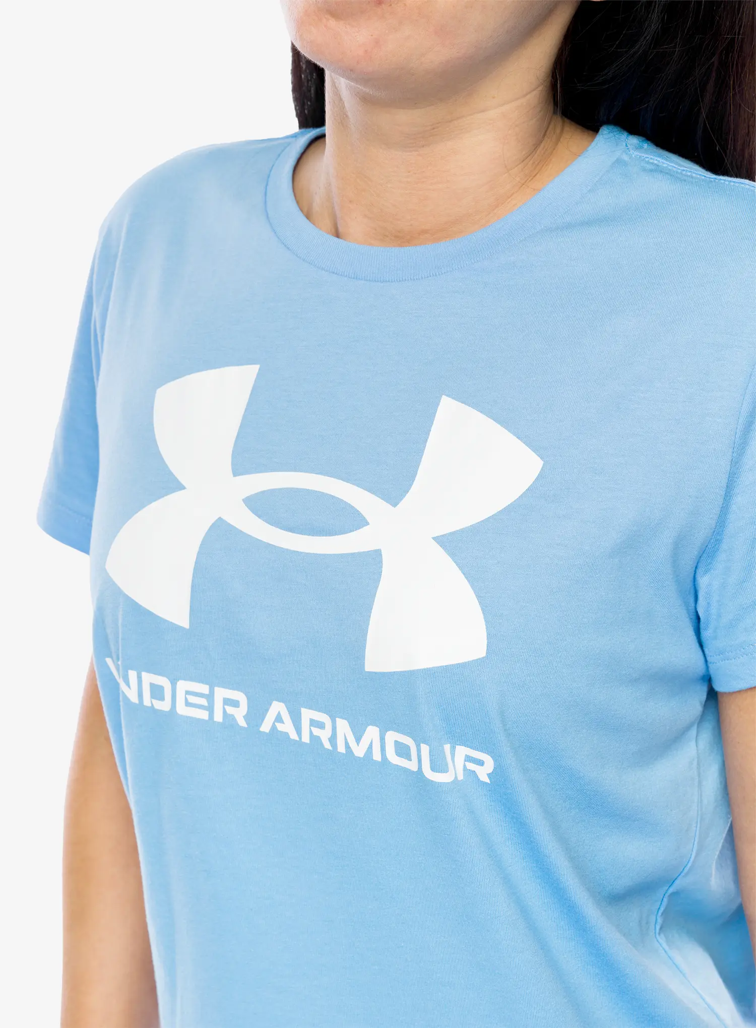 Футболка жіноча Under Armour Live Sportstyle Graphic SSC - horizon blue/white