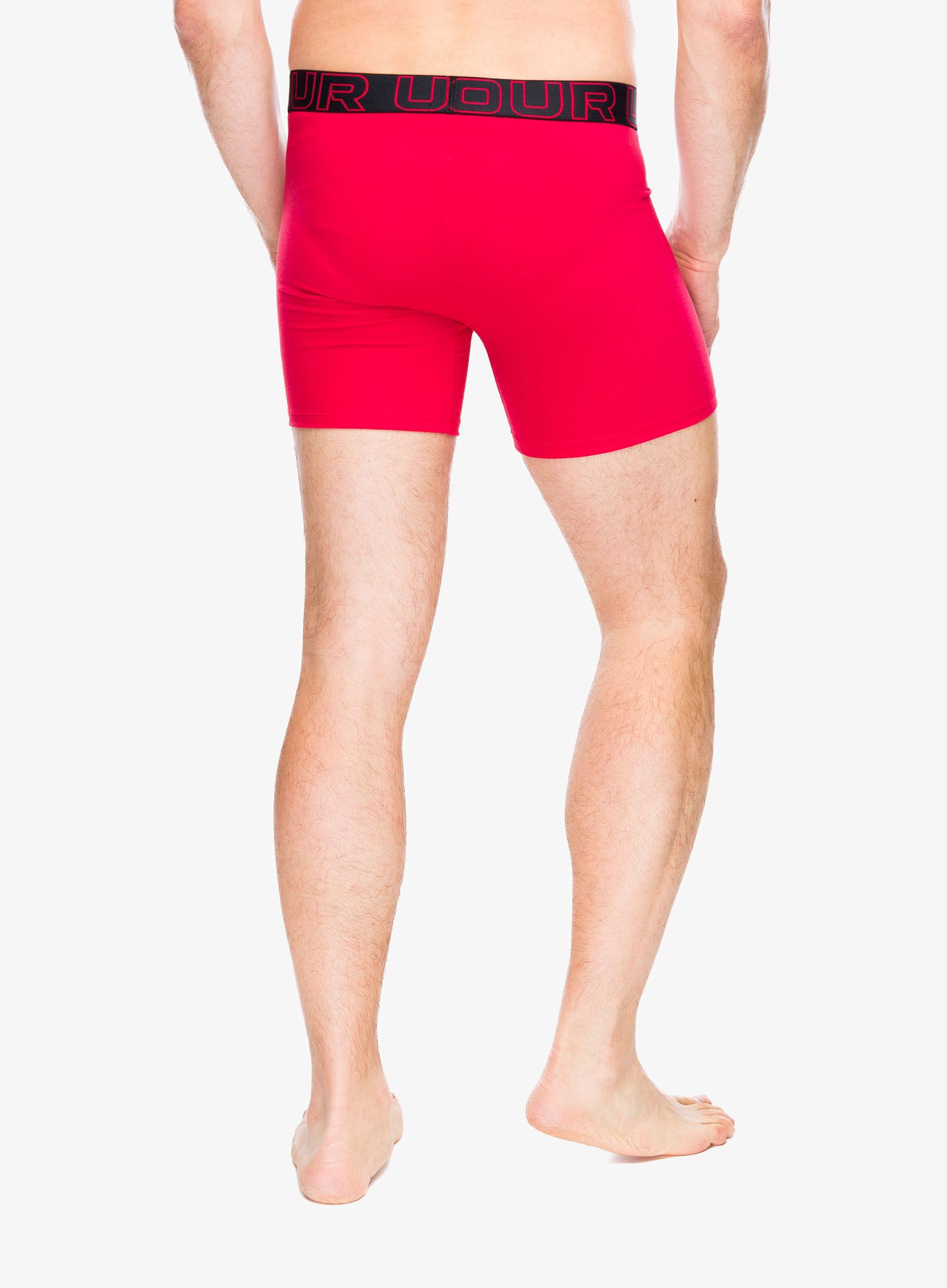 Боксери  Under Armour Performance Cotton 6 in 3-Pack Boxerjock - castlerock full htr/red/steel
