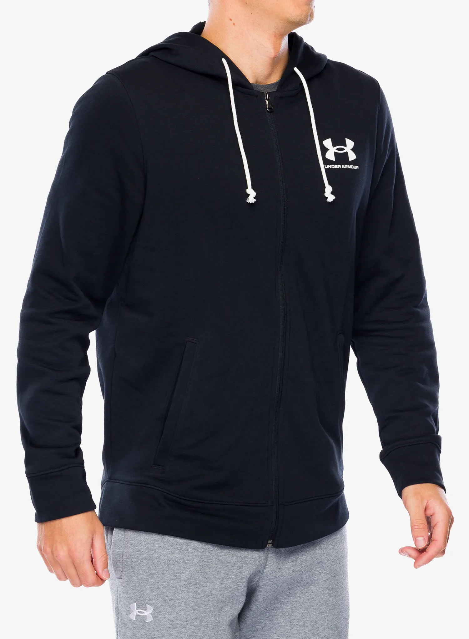 Кофта з каптуром Under Armour Rival Terry Full-Zip - black/onyx white