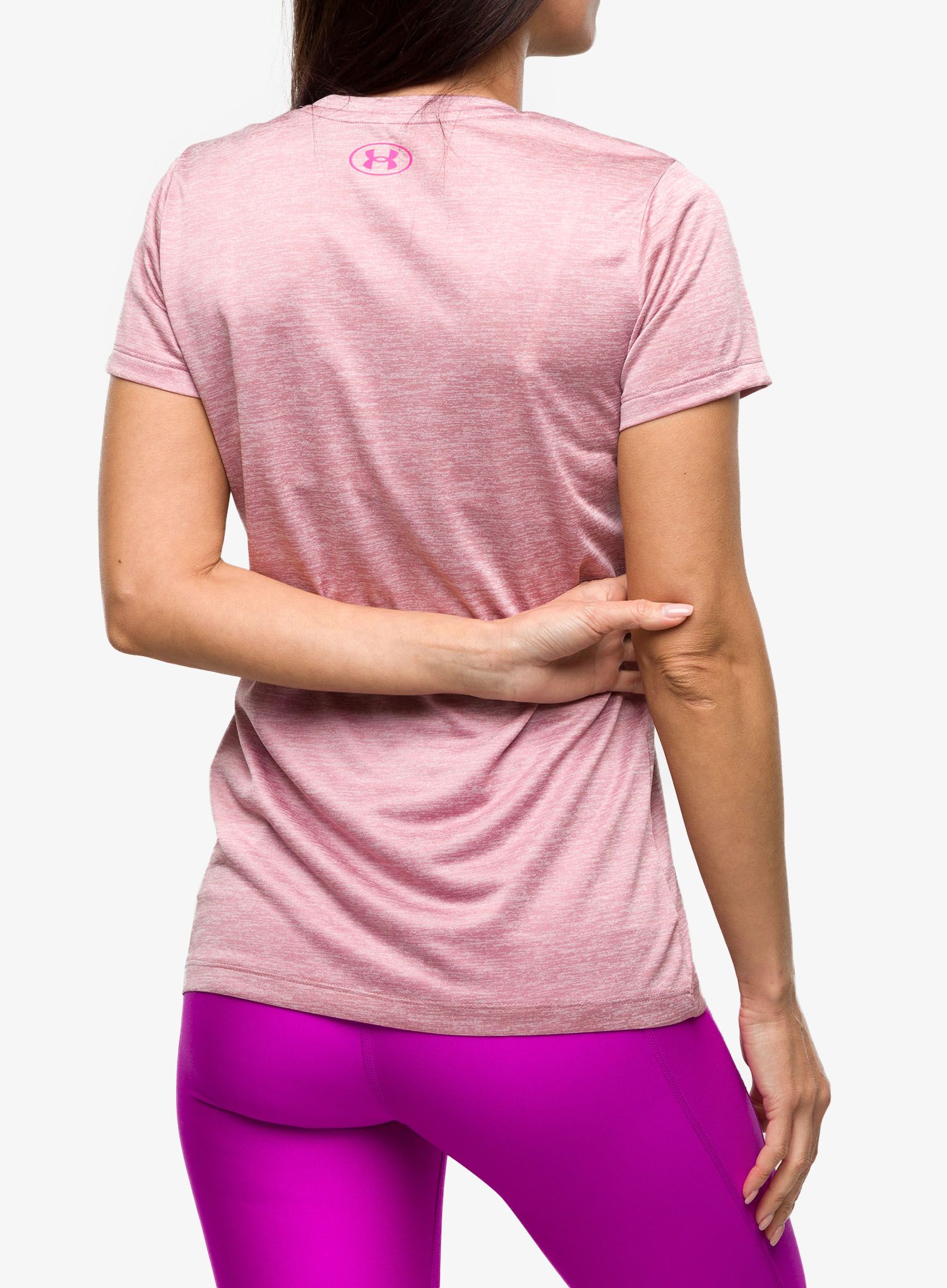 Футболка жіноча Under Armour Tech Twist Graphic SSV - pink elixir/pink sugar/rebel