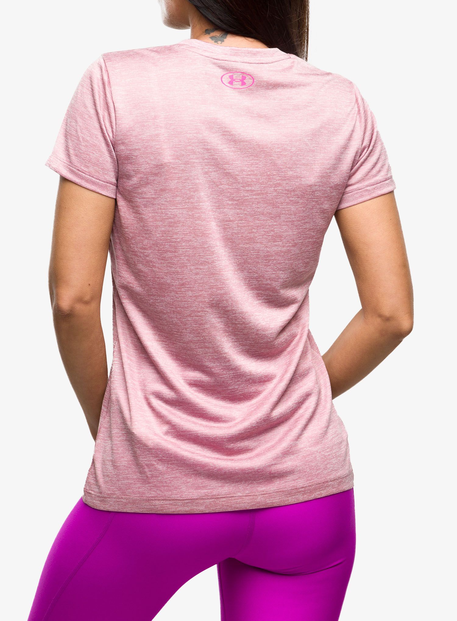 Футболка жіноча Under Armour Tech Twist Graphic SSV - pink elixir/pink sugar/rebel