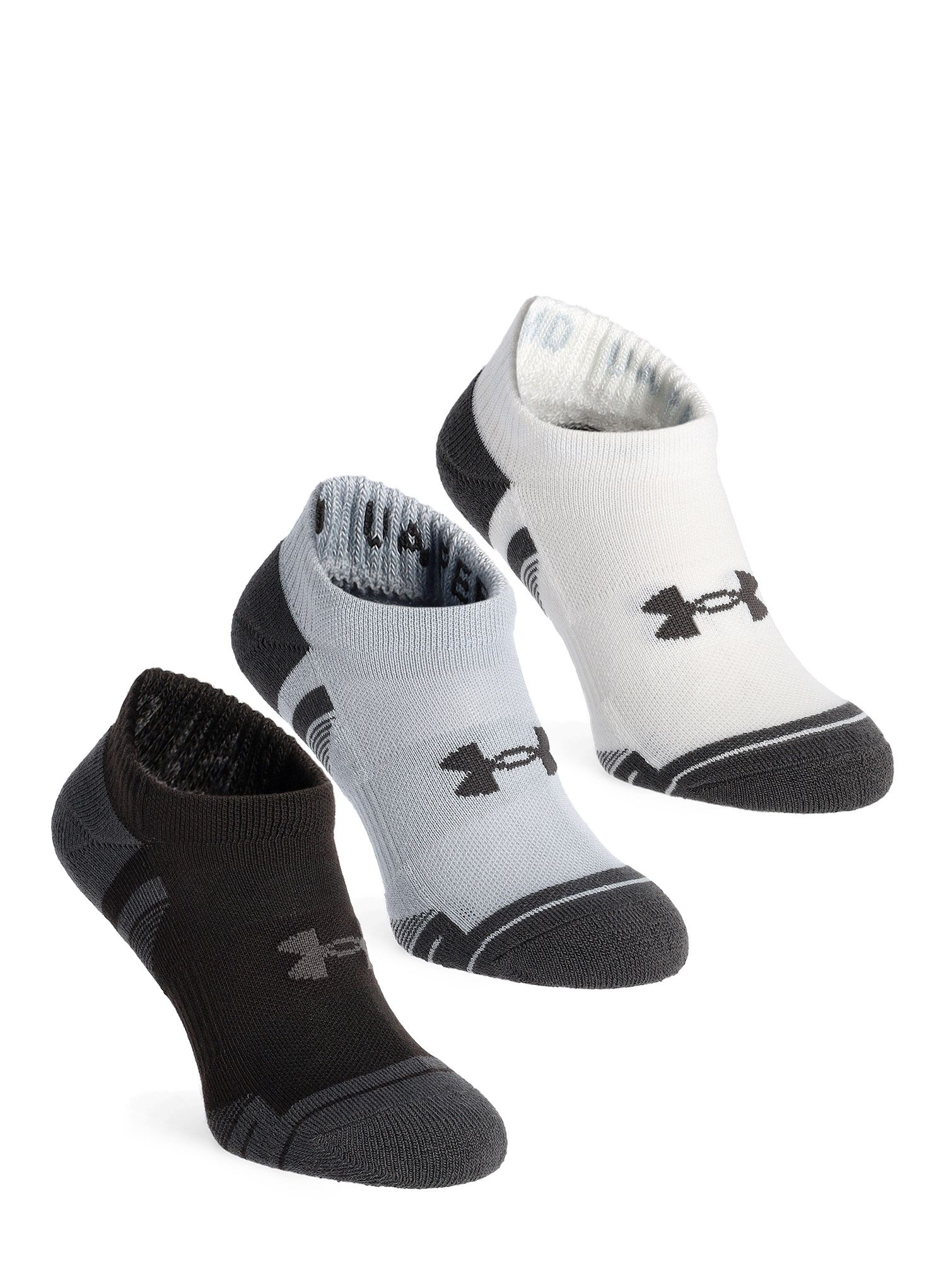 Шкарпетки Under Armour UA Performance Tech 3-Pack No Show - mod gray/white/jet gray