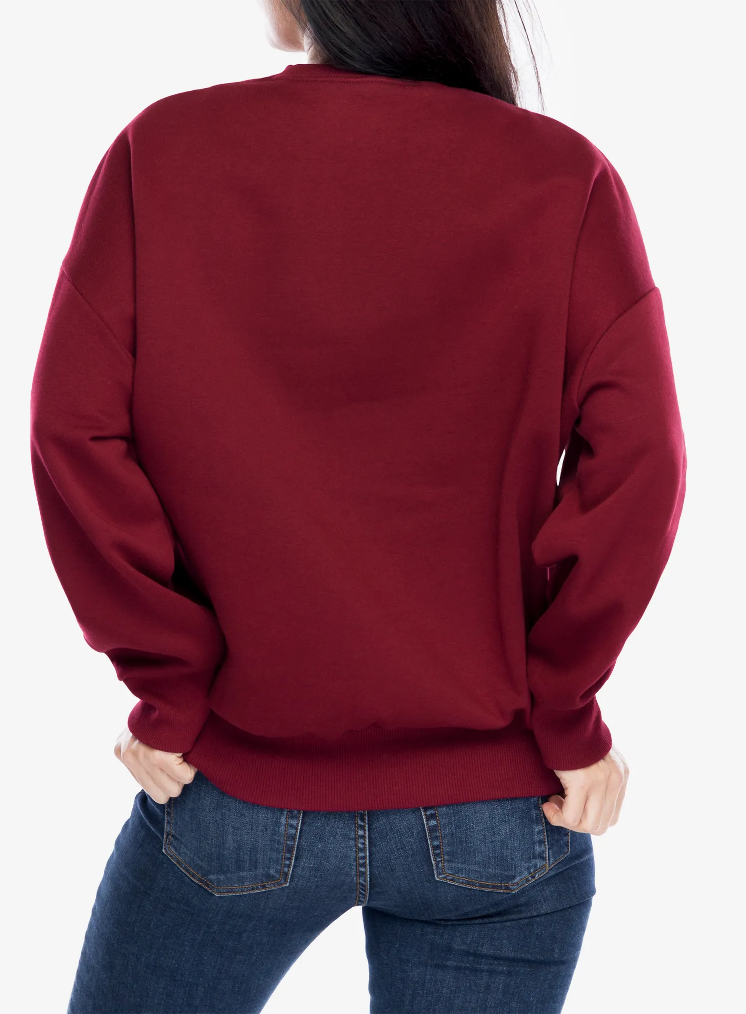 Кофта жіноча Under Armour UA Rival Fleece Oversized Crew - cardinal/white