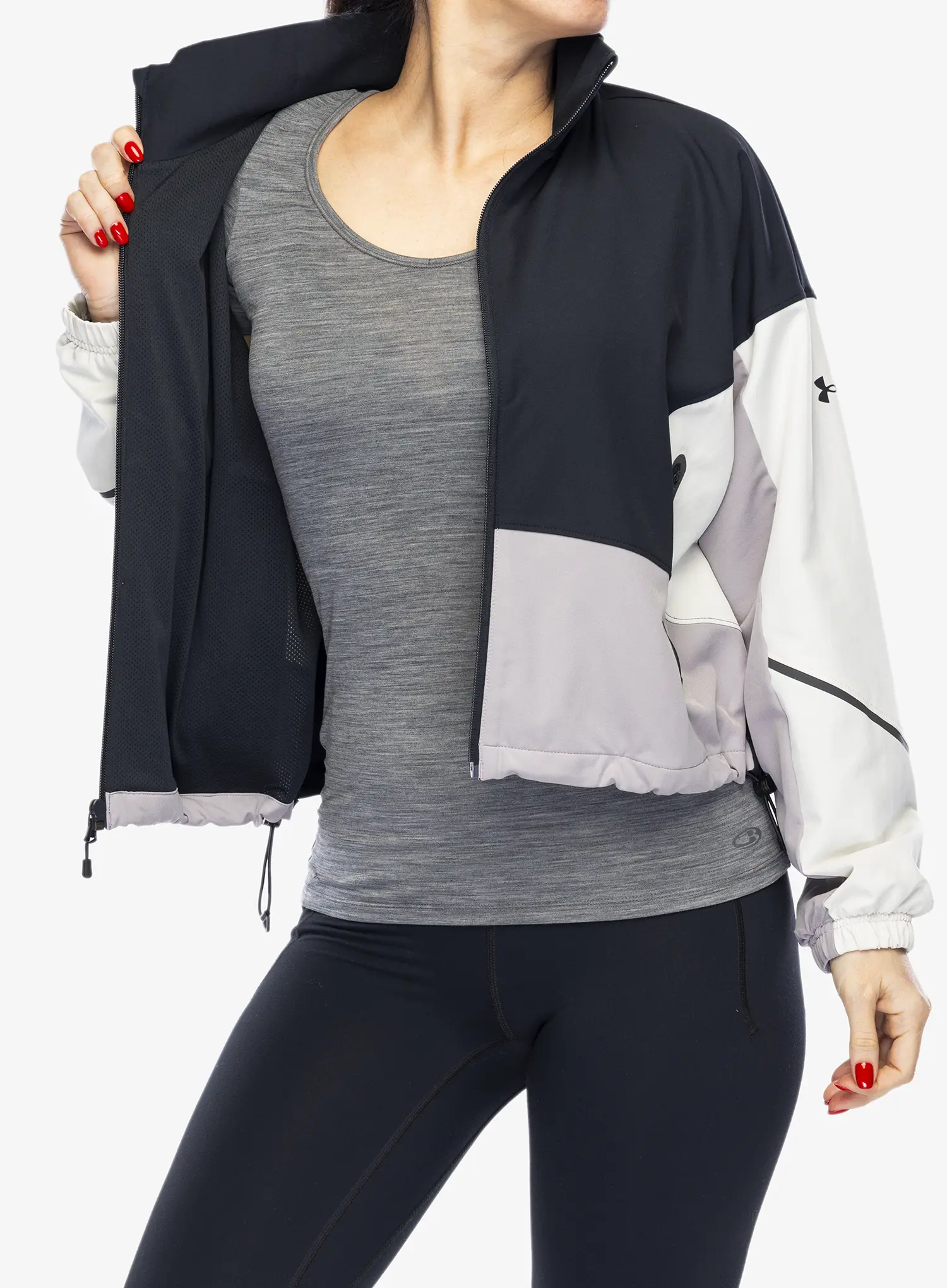 Куртка жіноча Under Armour UA Unstoppable Jacket - black/summit white/tetra gray