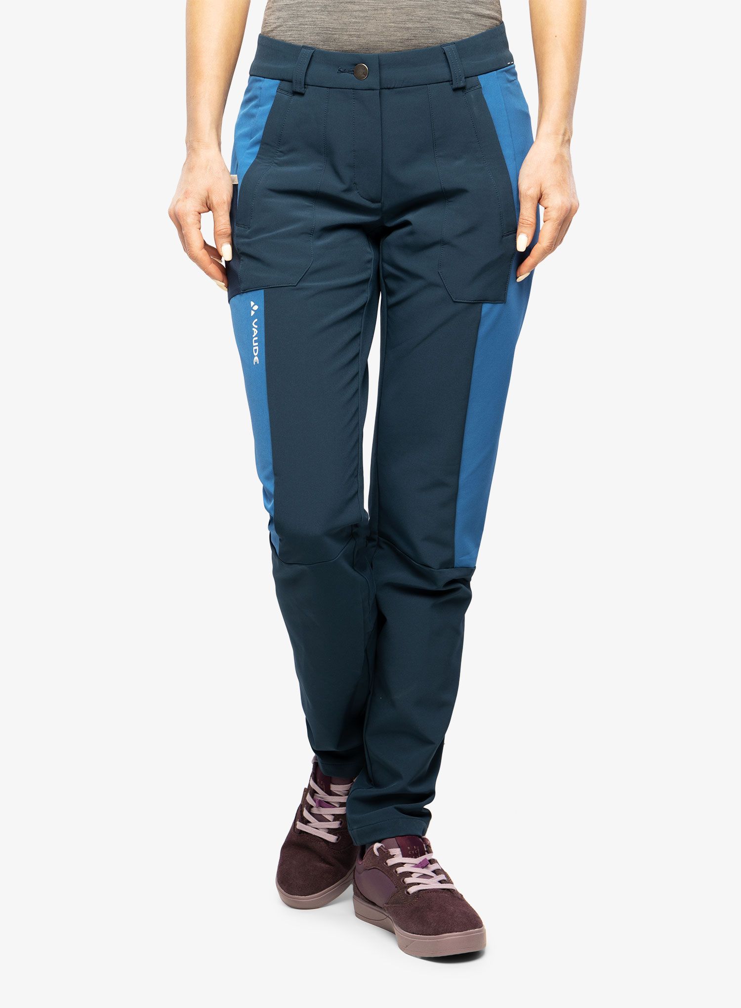 Штани туристичні жіночі Vaude Elope Slim Fit Pants - dark sea