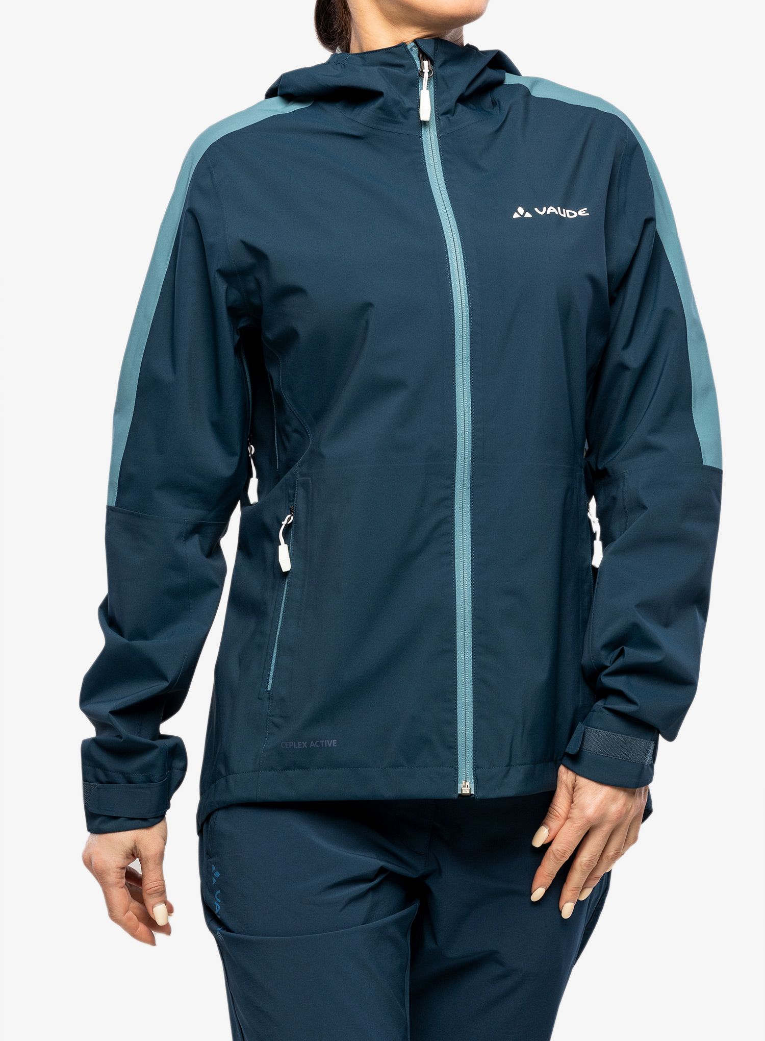 Куртка дощовик жіноча Vaude Moab Rain Jacket II - dark sea uni