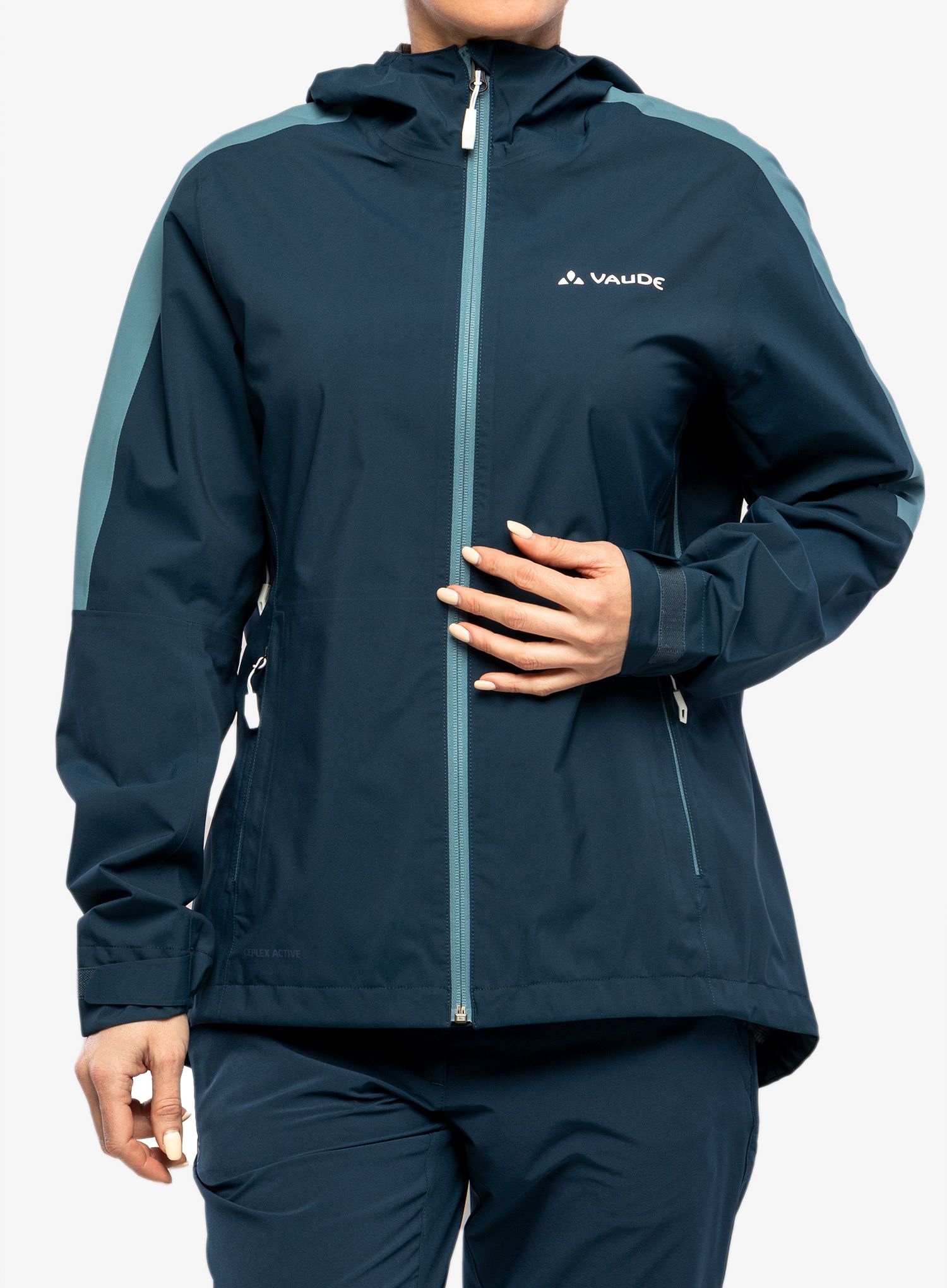 Куртка дощовик жіноча Vaude Moab Rain Jacket II - dark sea uni